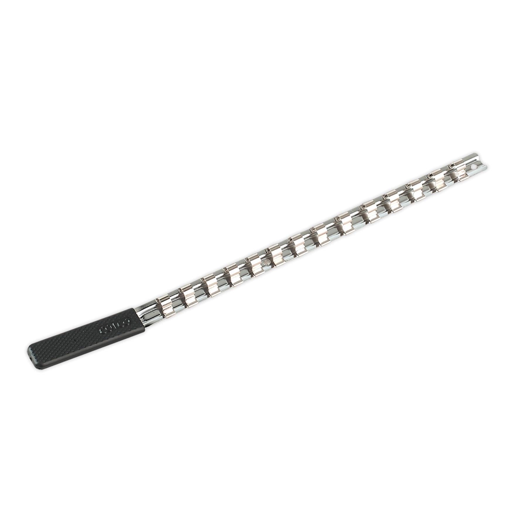 Sealey Socket Retaining Rail With 14 Clips 3/8" Sq Drive For Any Size - AK3812
