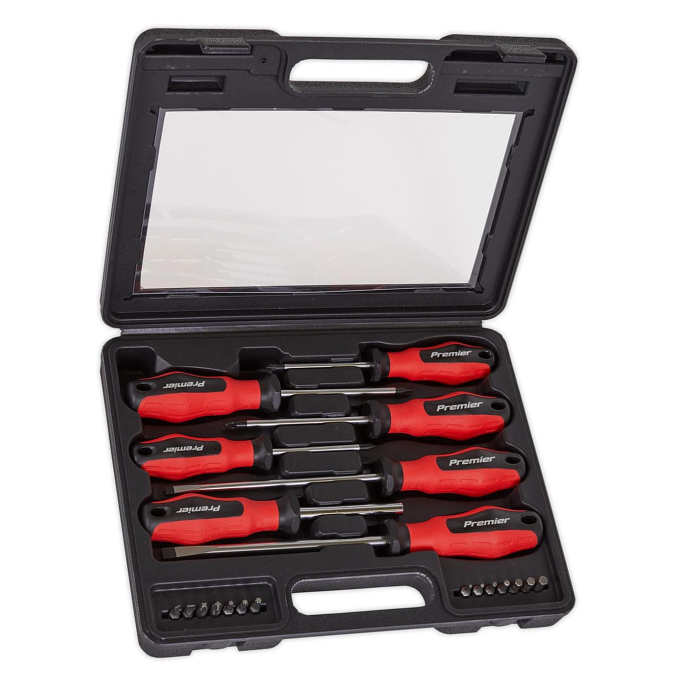 Sealey 21pc Screwdriver & Bit Set Magnetic Slotted Phillips Pozi PowerMAX