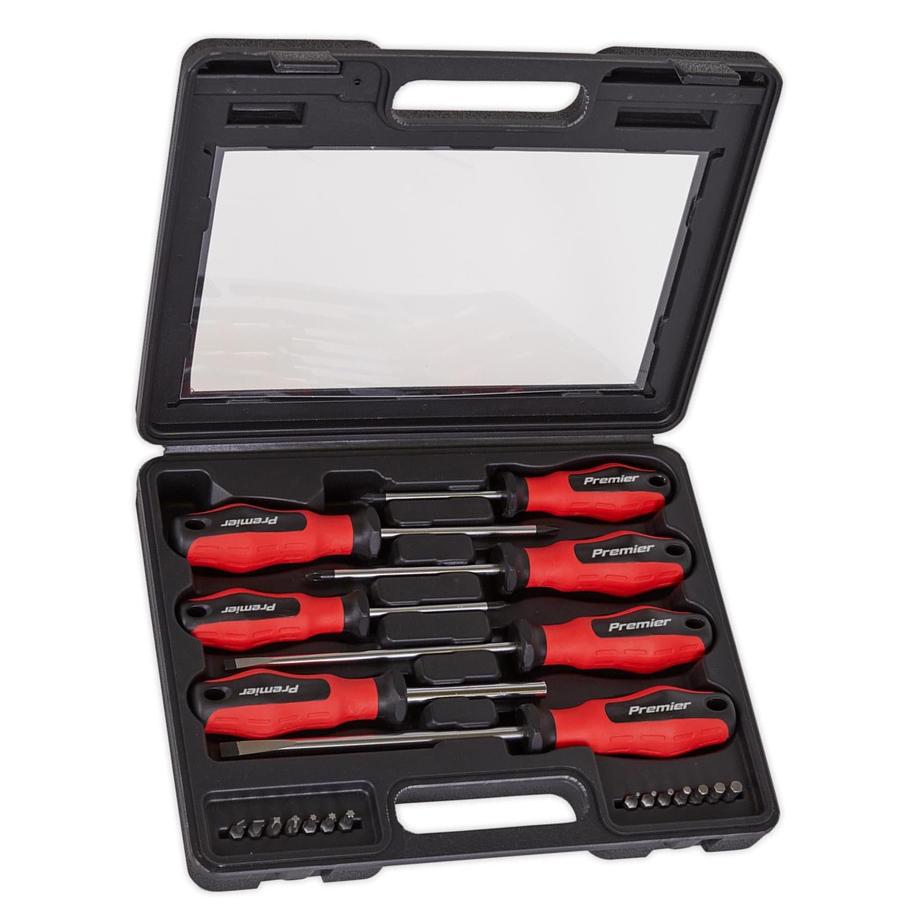 Sealey 21pc Screwdriver & Bit Set Magnetic Slotted Phillips Pozi PowerMAX