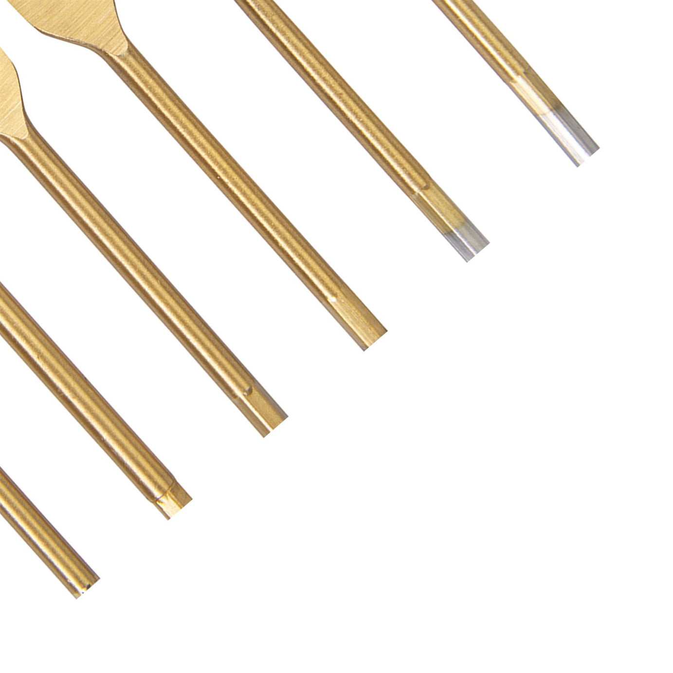 6Pce Titanium-Coated Flat Bit Set 10 - 32mm Precision Ground Point And Shoulders