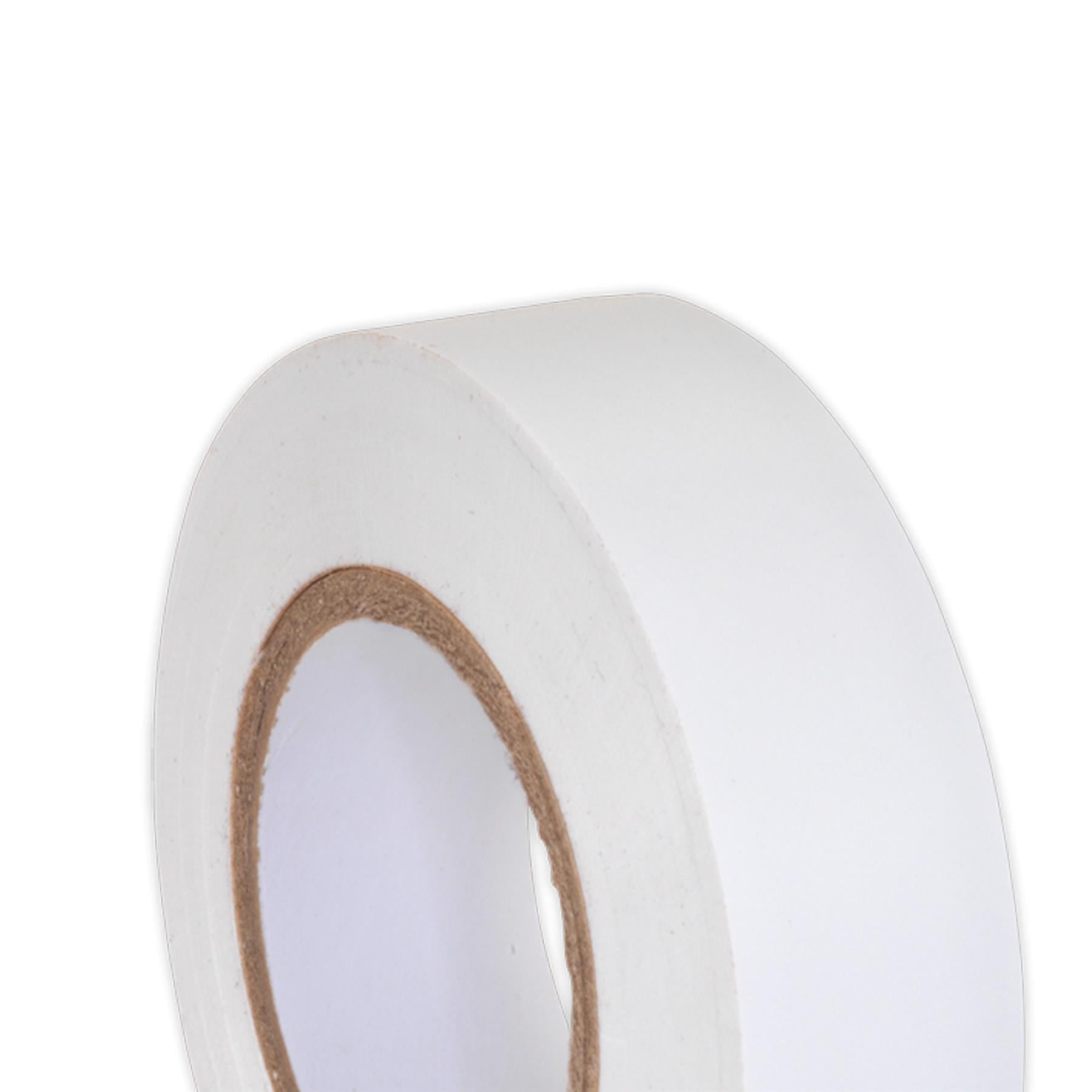 Sealey PVC Insulating Tape 19mm x 20m White Pack of 10