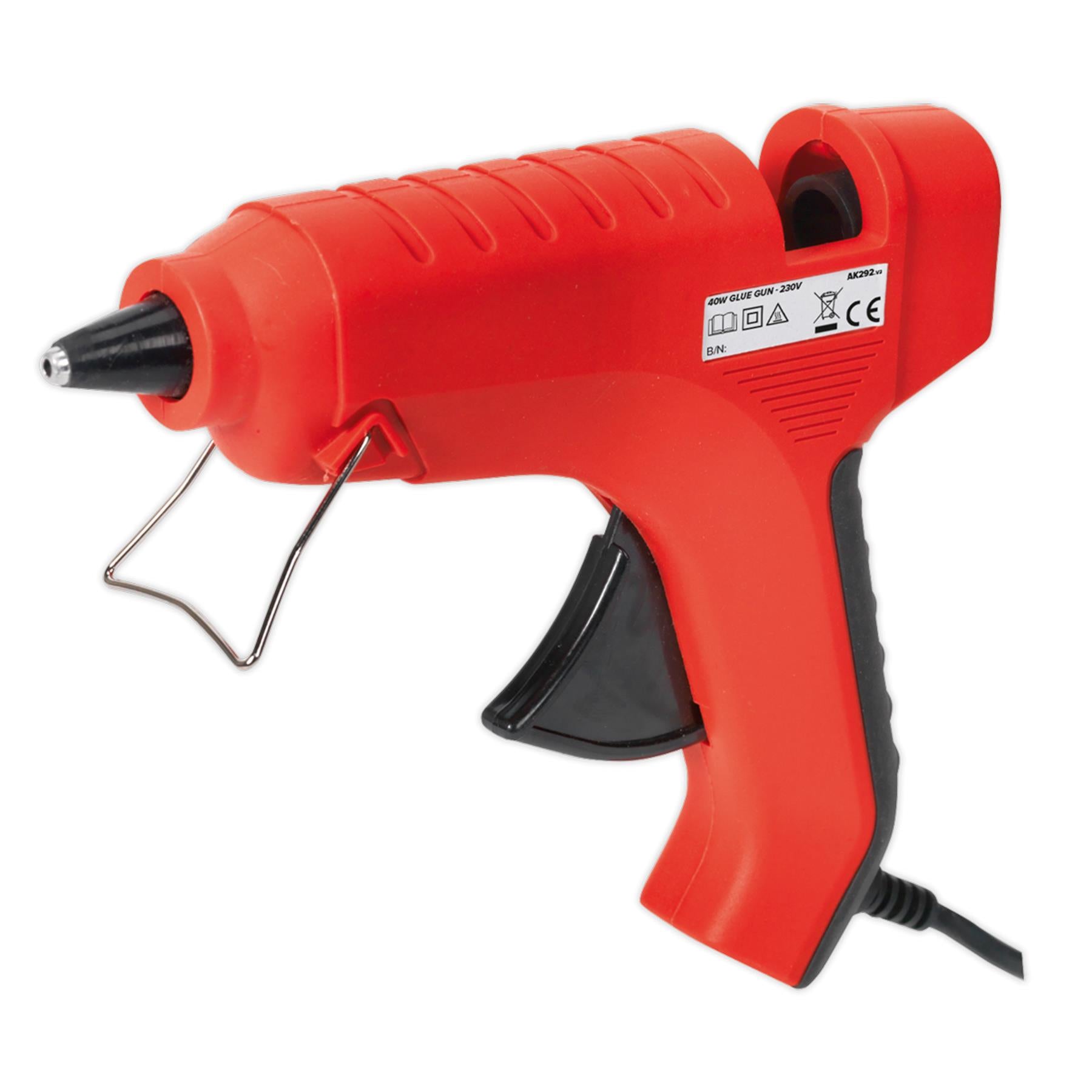 Sealey Hot Glue Gun 40W 230V Hot Electric Trigger DIY Adhesive Crafts Quick Melt