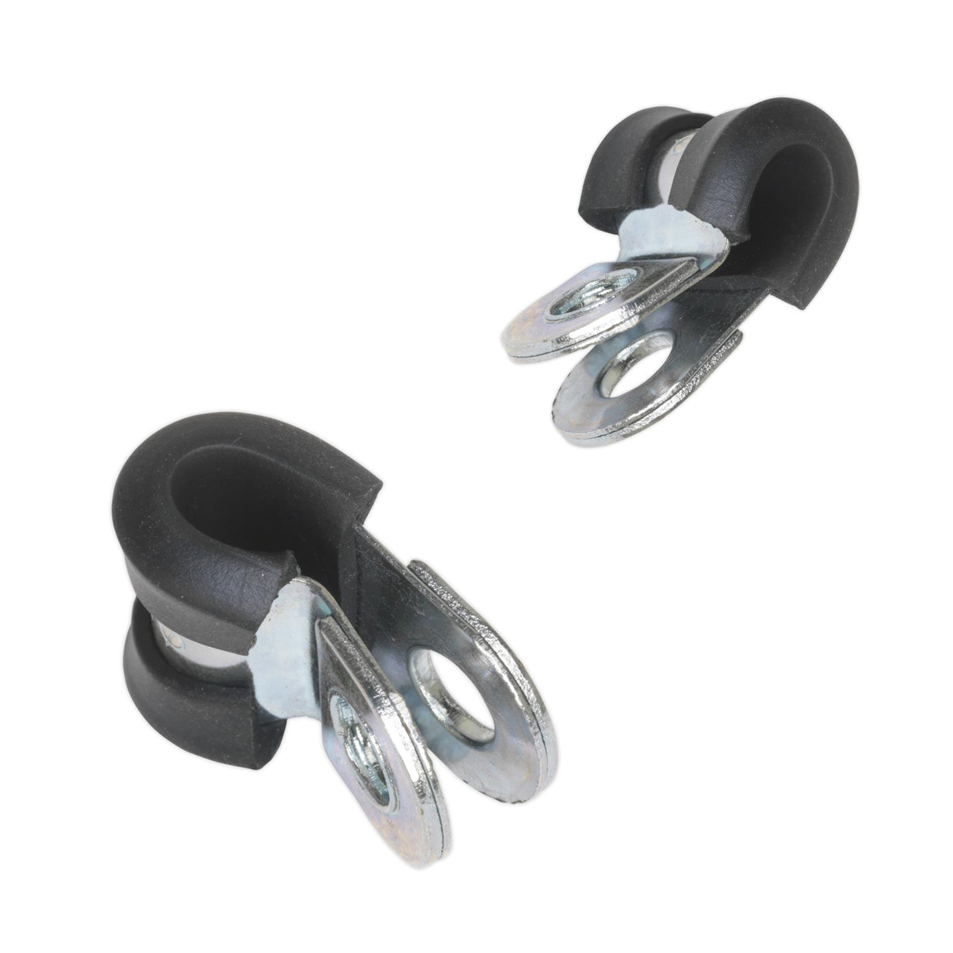 Sealey P-Clip Rubber Lined 10mm Pack of 25