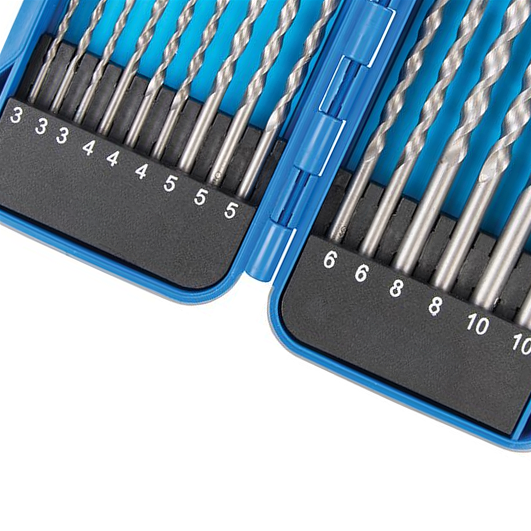 Tct Masonry Drill Bit Set 15Pc Tungsten Carbide-Tipped & Sand Blasted 3 - 10mm