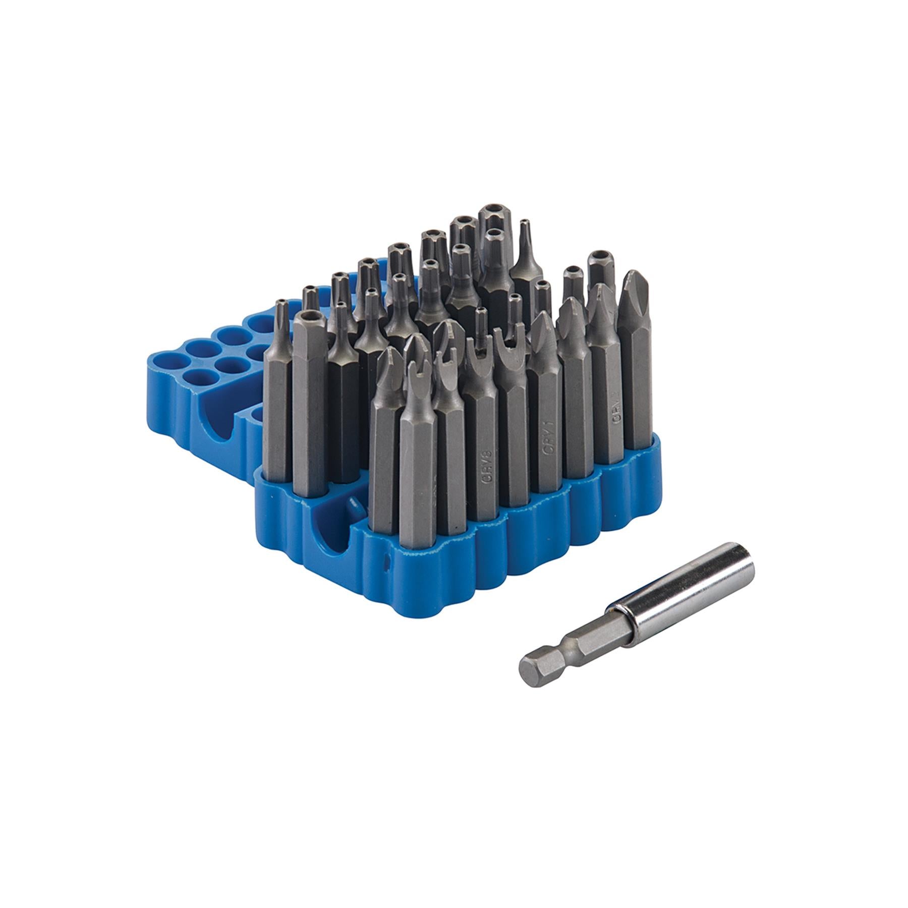 33Pc Security Magnetic Bit Set Screwdriver Holder Torx Hex Star - 50mm