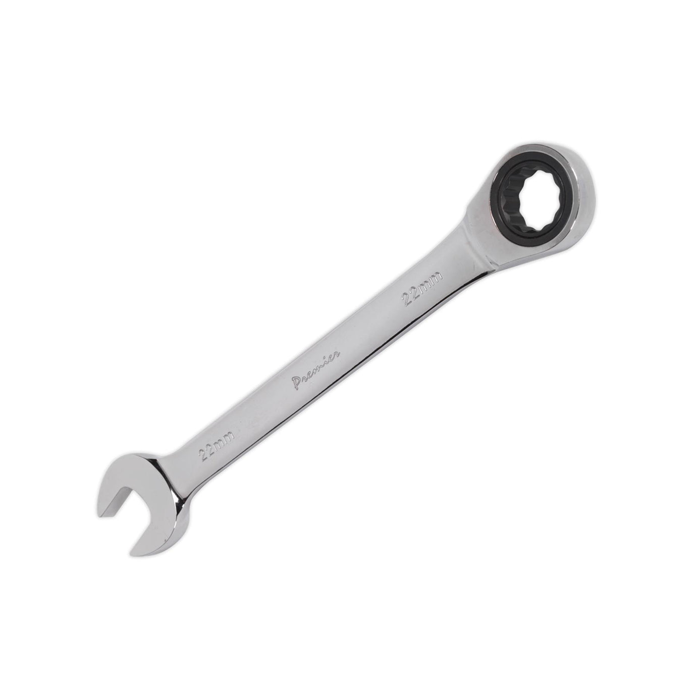 Sealey Ratchet Combination Spanner 22mm Chrome Vanadium Steel