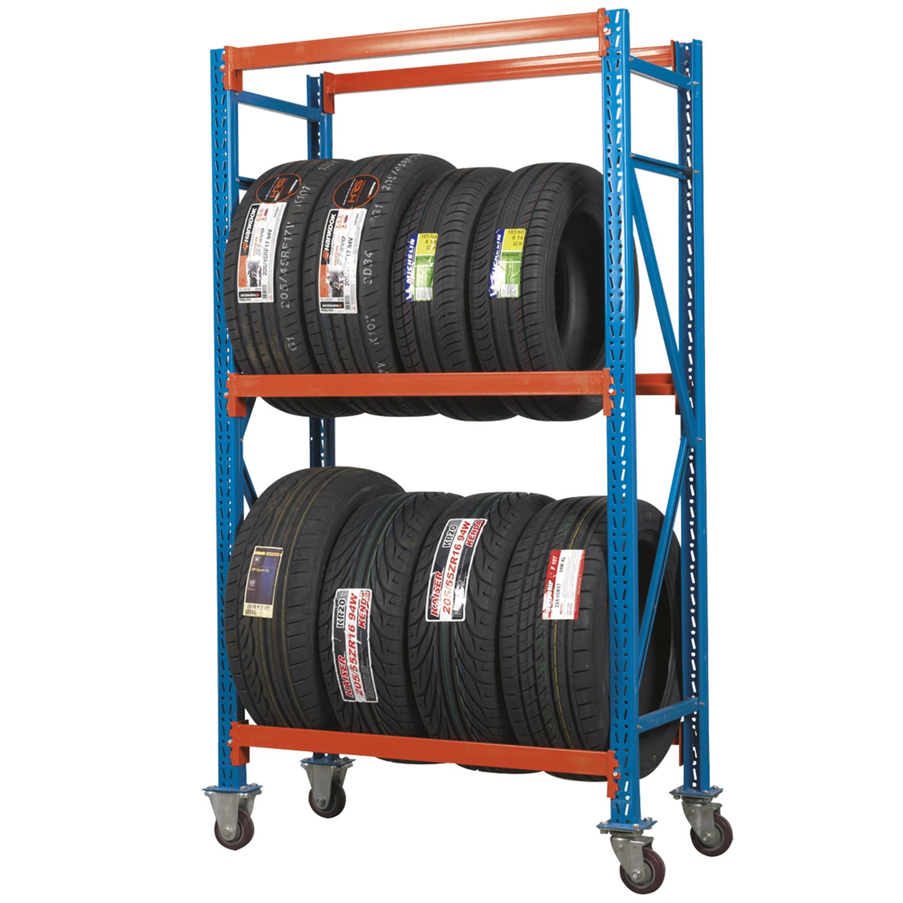 Sealey Two Level Mobile Tyre Rack 200kg Capacity Per Level
