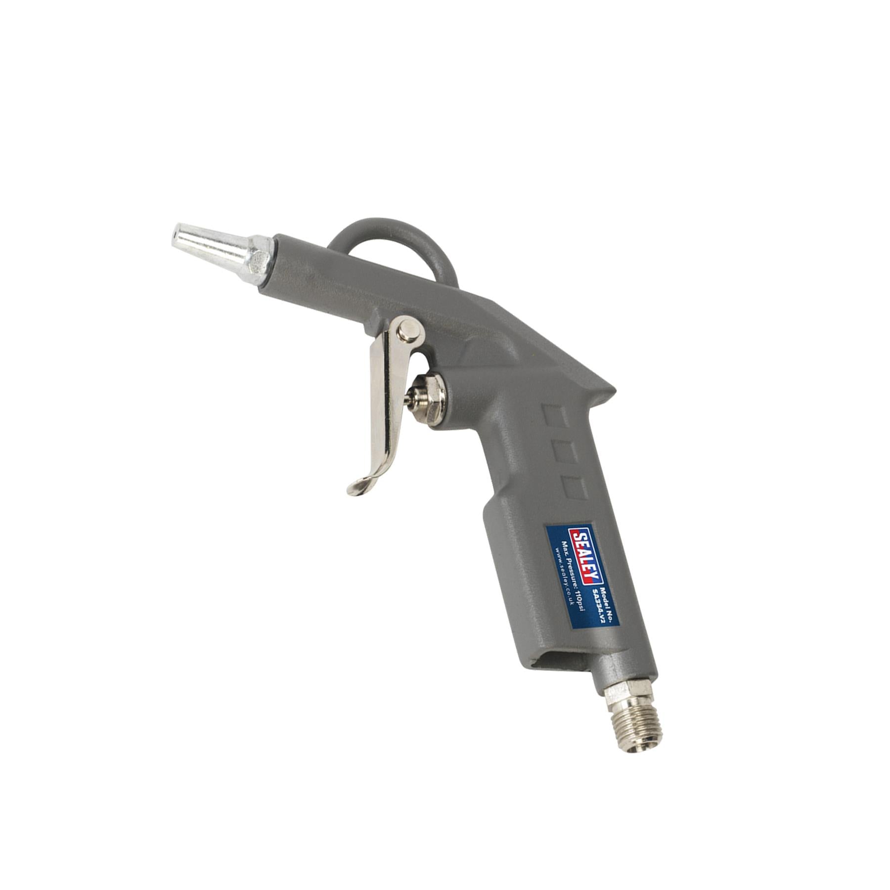 Sealey Air Blow Gun with 1/4"BSP Air Inlet Short Type Nozzle