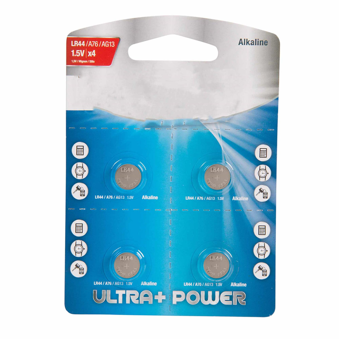 High Performance Alkaline Button Cell Battery LR44 4pack Camera calculator