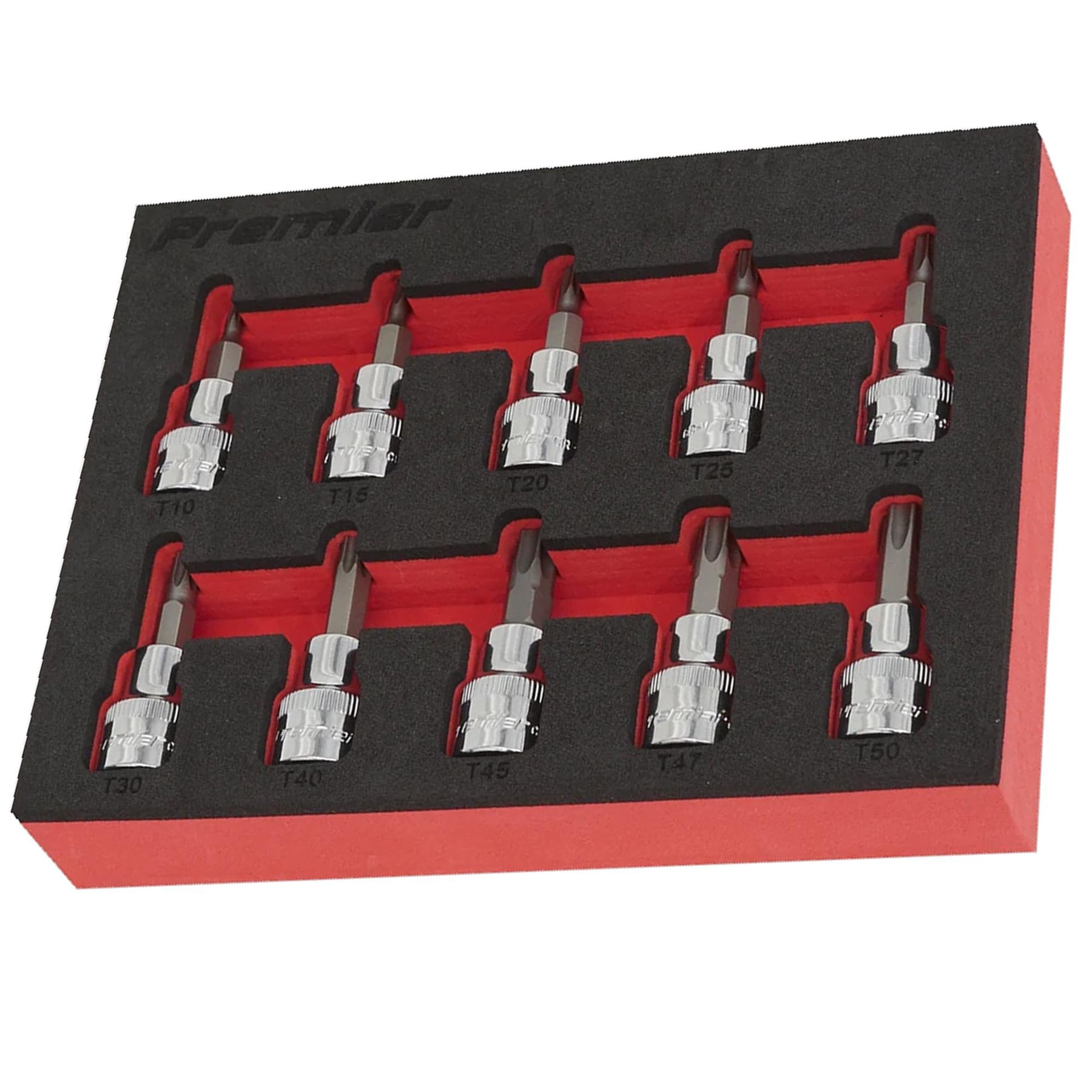 Sealey TRX-Star* Socket Bit Set 10pc 3/8"Sq Drive