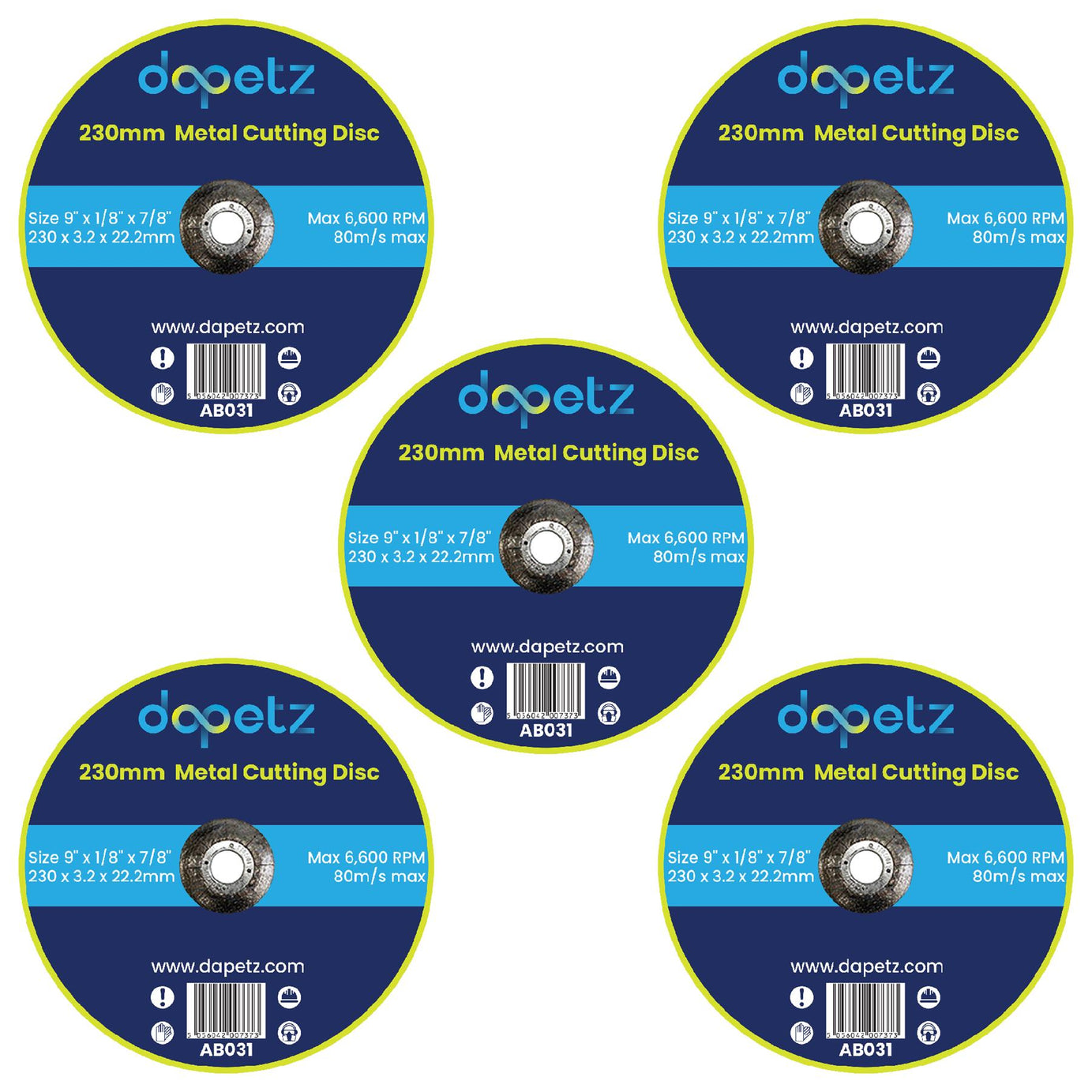 10x Metal Cutting Discs | Angle Grinder Disc Thin Stainless Steel 230mm