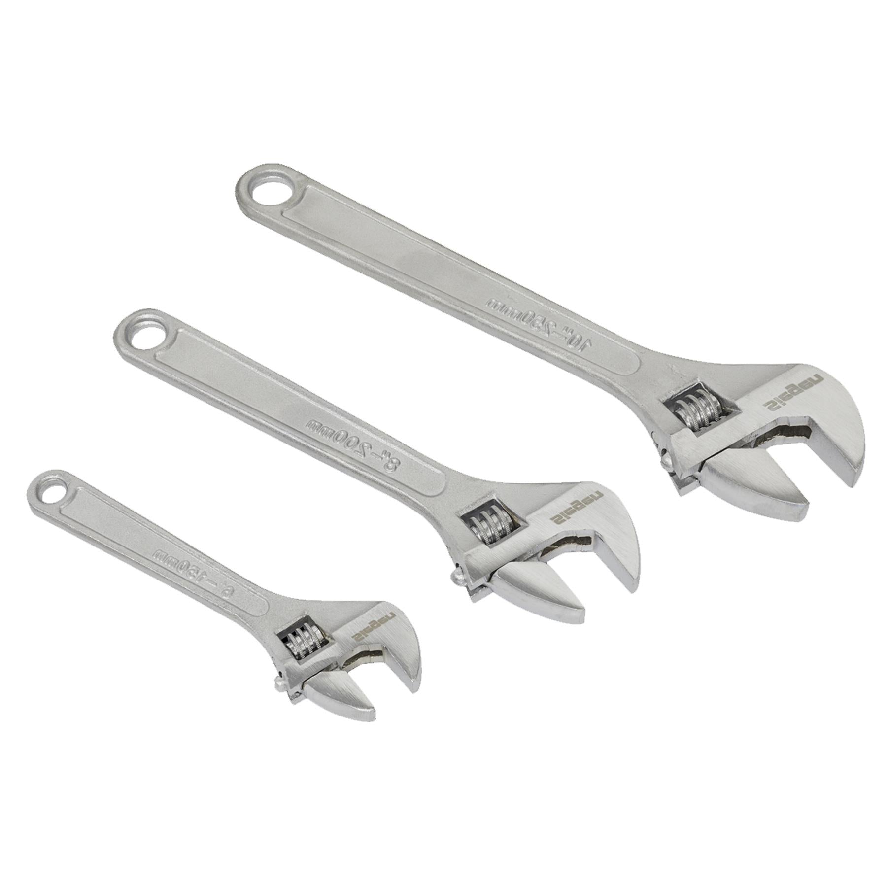Sealey Adjustable Wrench Set 3pc 150, 200 & 250mm