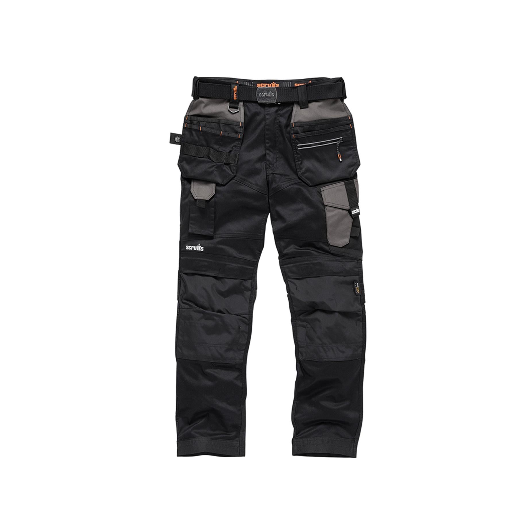 Scruffs Pro Flex Trousers + Holster Pockets Black Inc Belt 30R New