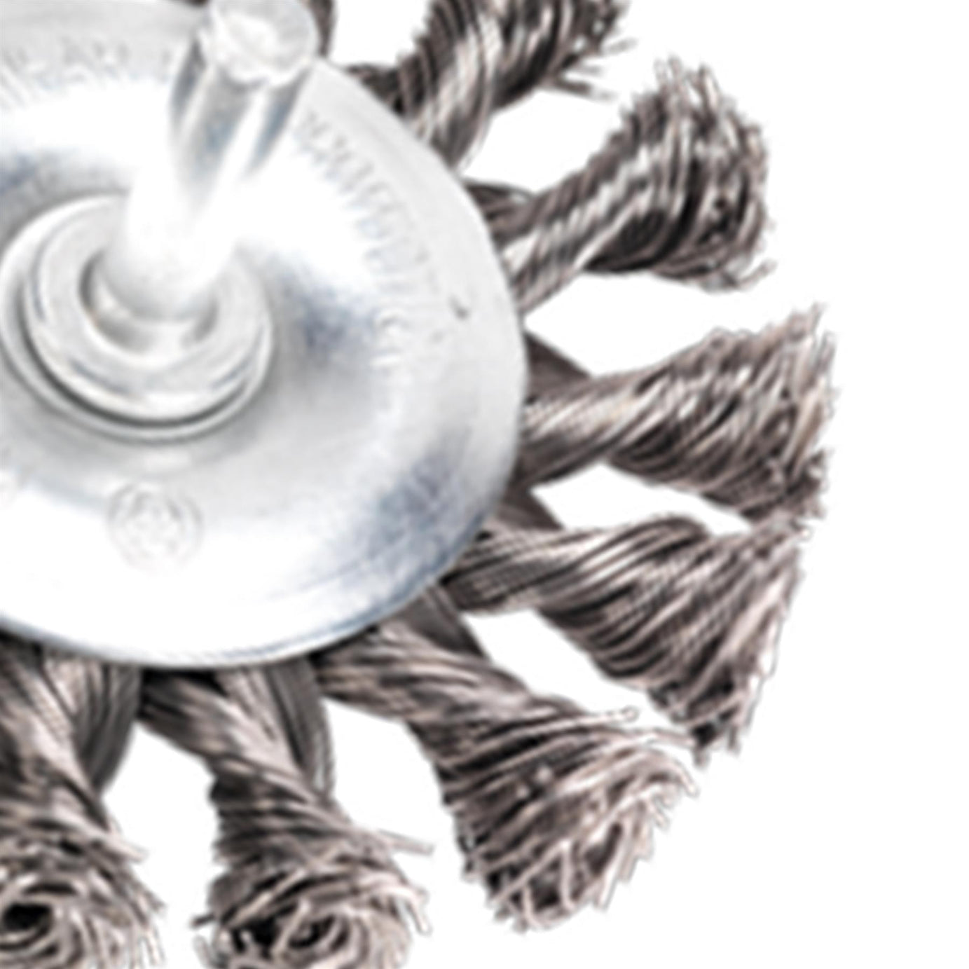 Sealey Twist Knot Wire Flat Brush �75mm with �6mm Shaft