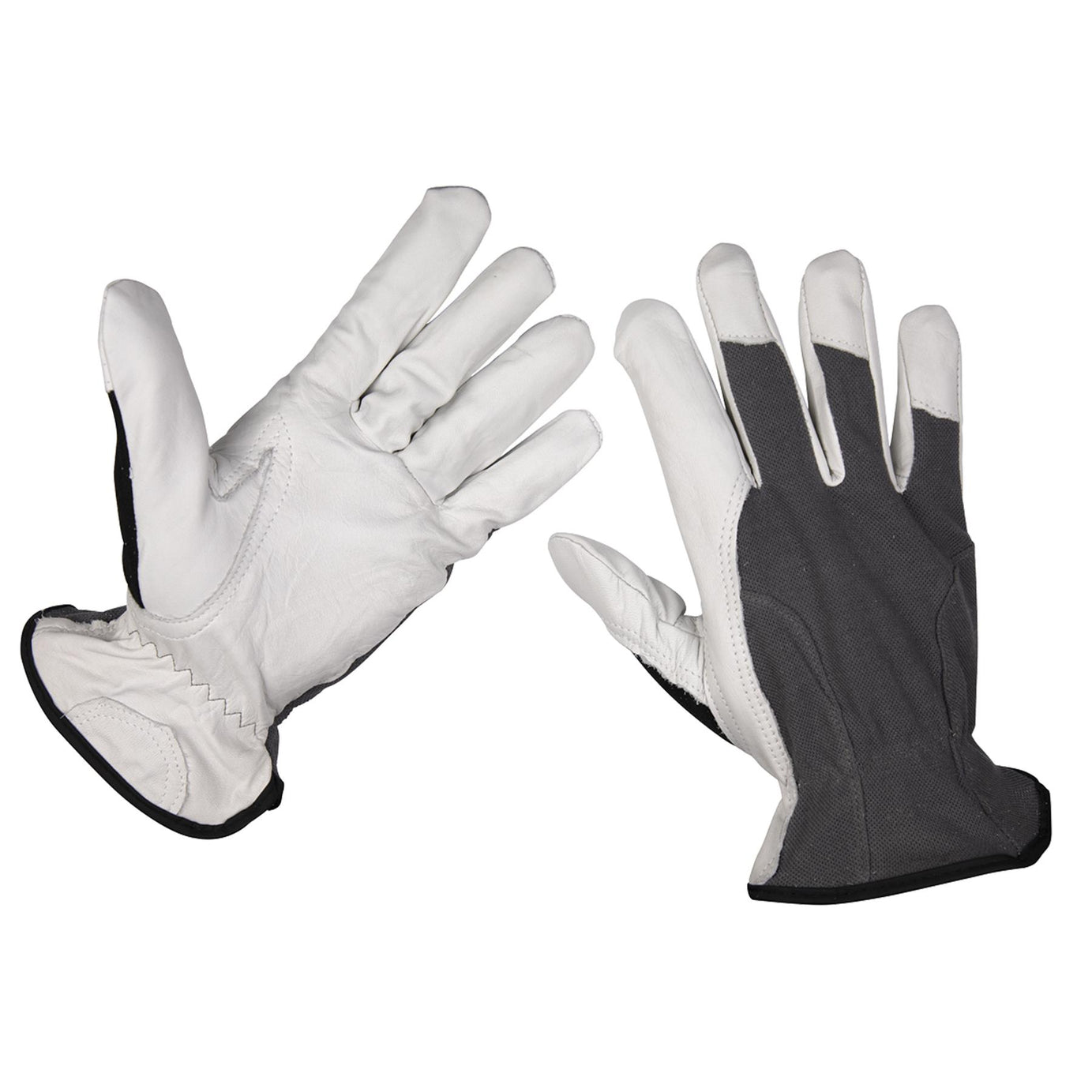 Sealey Breathable Back Super Cool Hide Gloves Work Safety X-Large - Pair