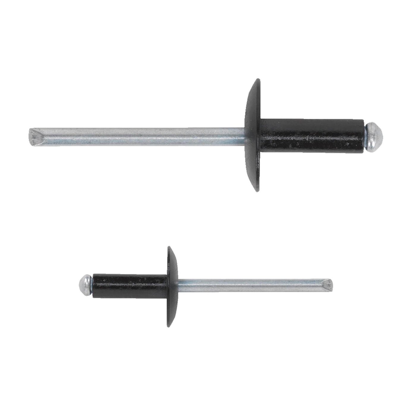 Sealey Aluminium Rivet Black Large Flange 4 x 10mm Pack of 200