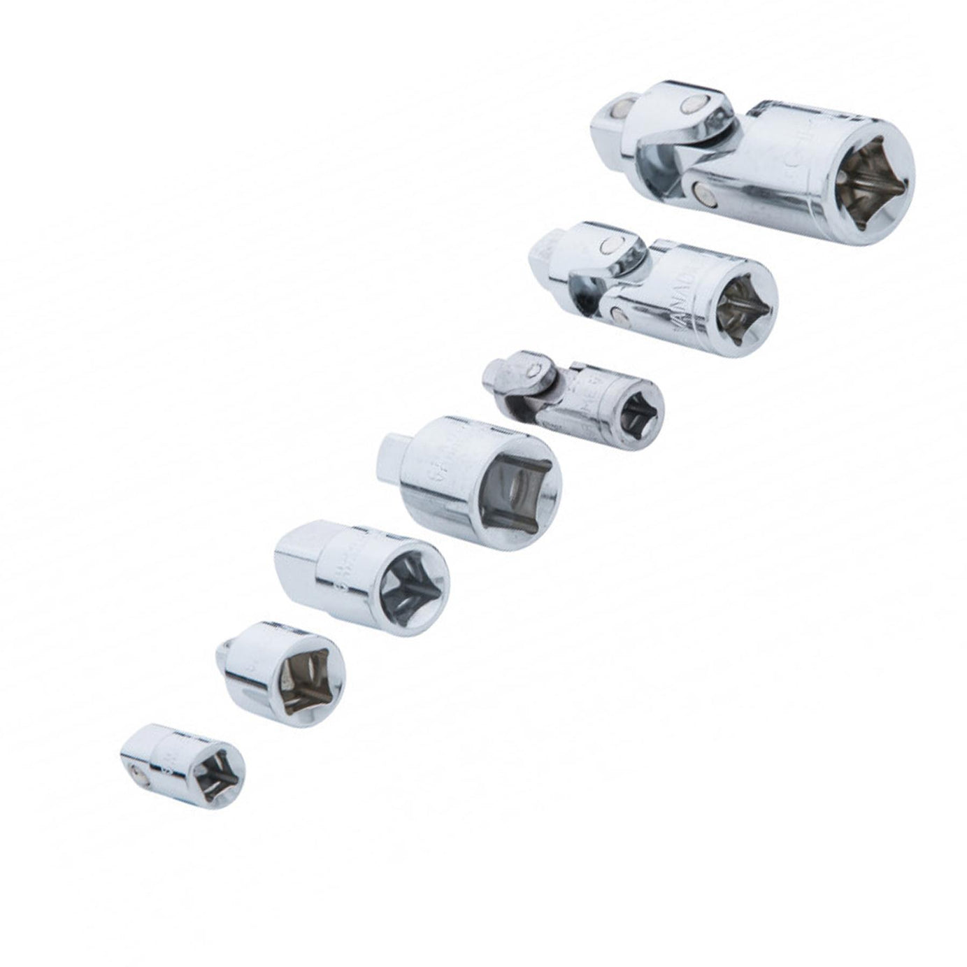 BlueSpot 7Pc Universal Joint And Adaptor Set Chrome Vanadium Steel Professional Tool