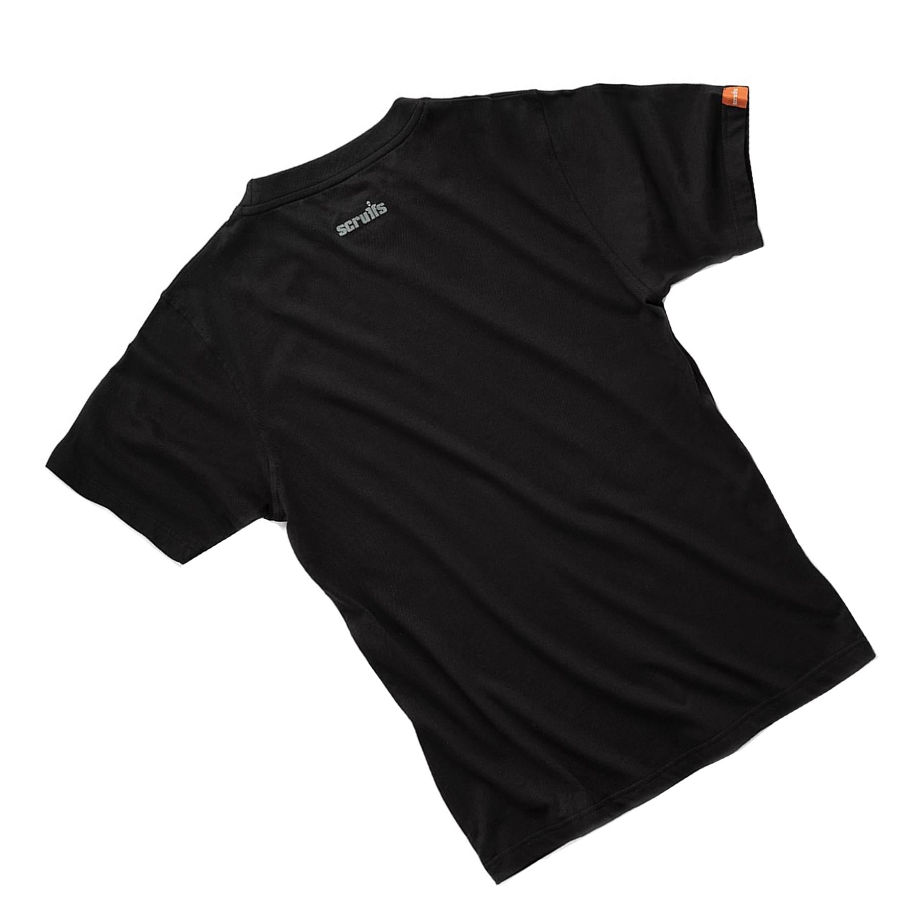 Scruffs Eco Worker T-Shirt Hardwearing Work Shirt Black M