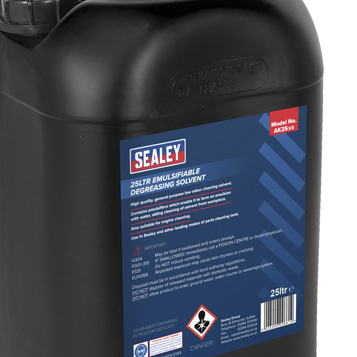 Sealey Degreasing Solvent Emulsifiable 25L