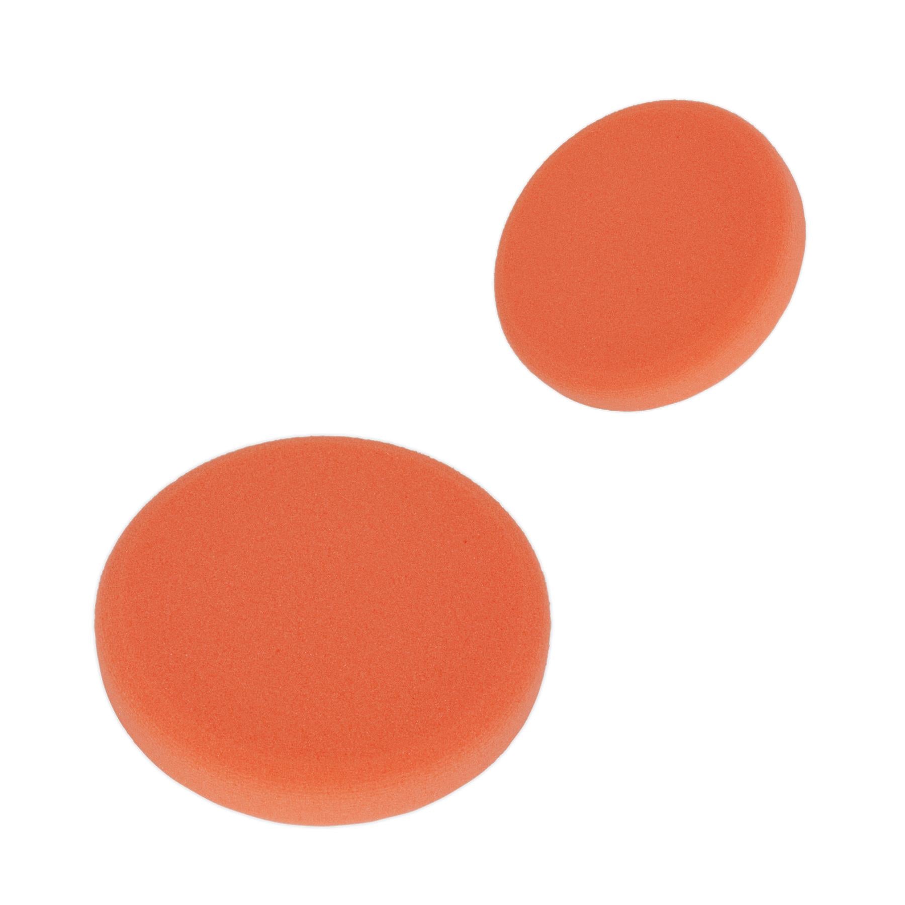 Sealey Buffing & Polishing Foam Head Hook/Loop 150x25mm Orange/Firm