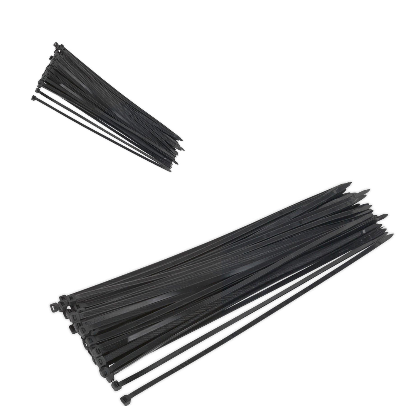 Sealey Cable Ties Nylon Zip Tie Wraps Strong Long 450 x 7.6mm Black Pack of 50