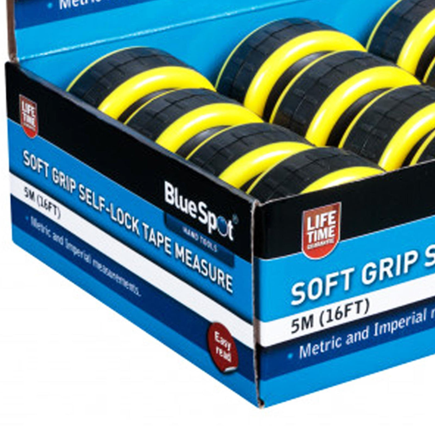 BlueSpot 5 M Meter Measuring Measure Tape Retractable Metal Lock Mechanism 16Ft Tools