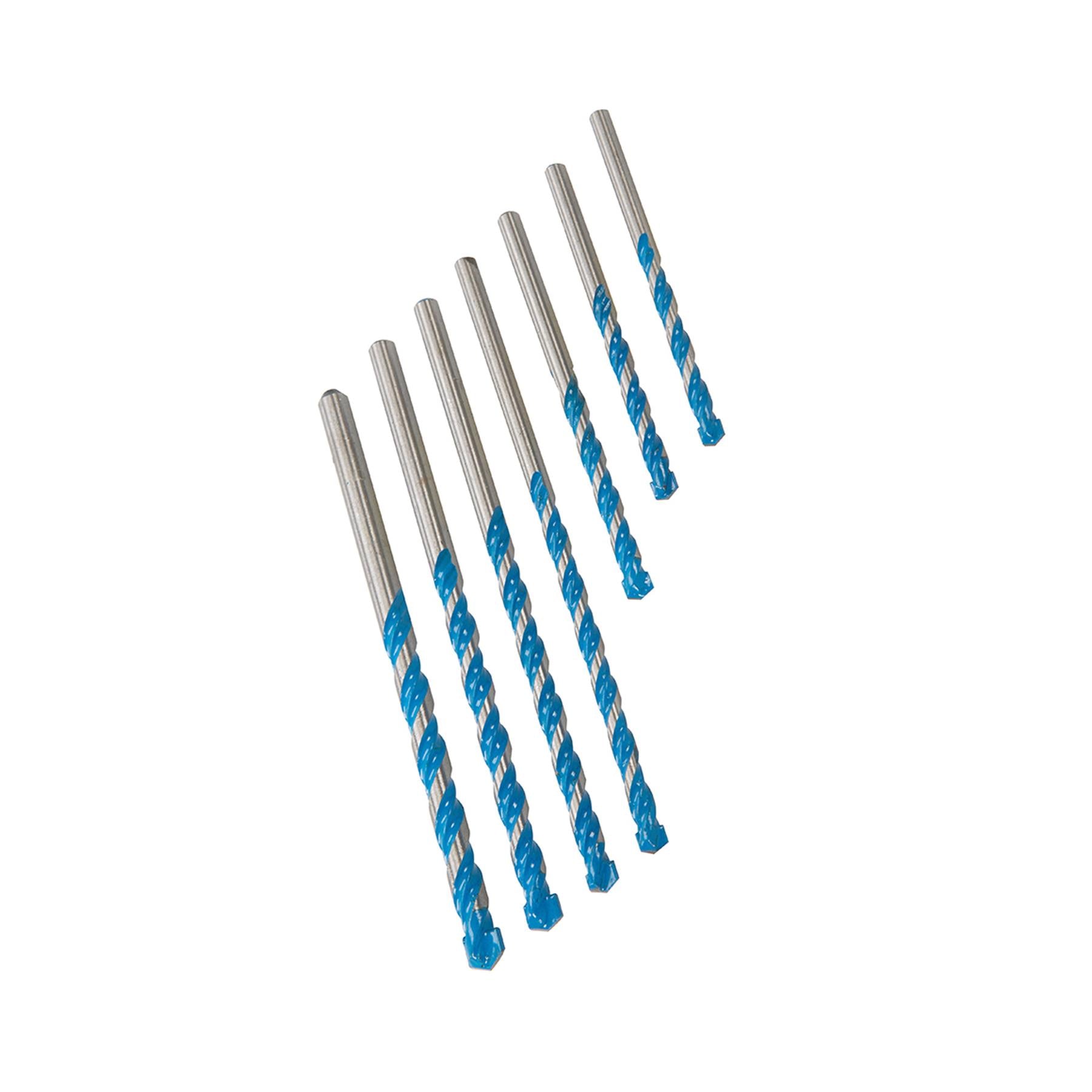7Pce Multi Material Drill Bit Set Specially-Designed Tungsten Carbide Tip