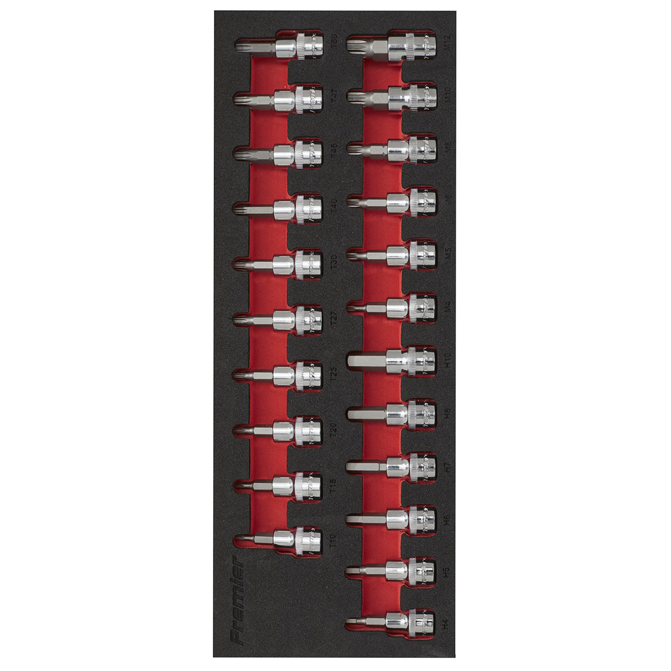 Sealey TRX-Star*/Hex/Spline Socket Bit Set 22pc 3/8"Sq Drive