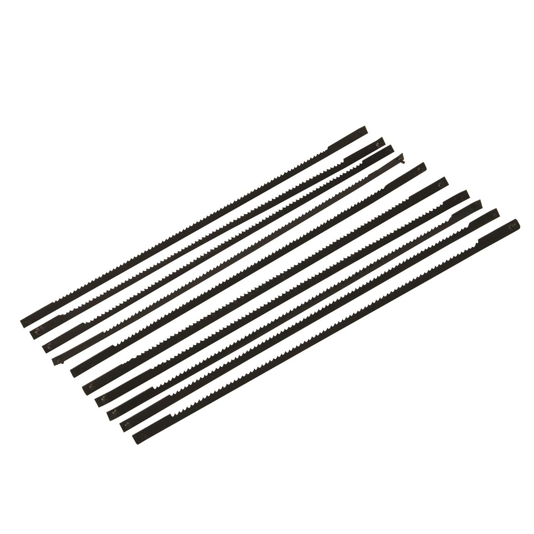 10 Scroll Saw Blades 21 Tpi 130mm Long Pin End Cutting Plastic Wood Metal