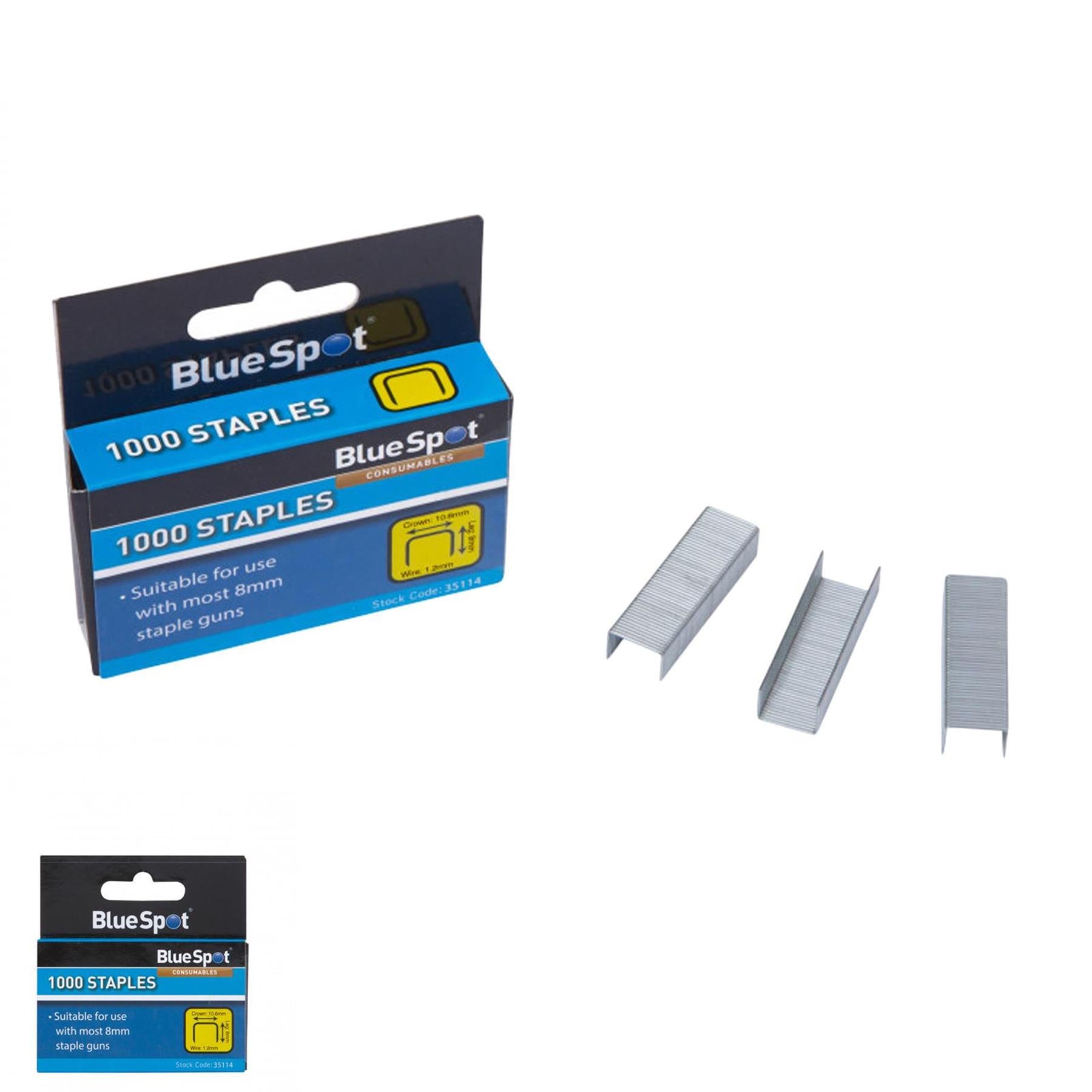 Heavy Duty Staple Gun & Staple Remover 3 Way Set Upholstery Metal Bluespot