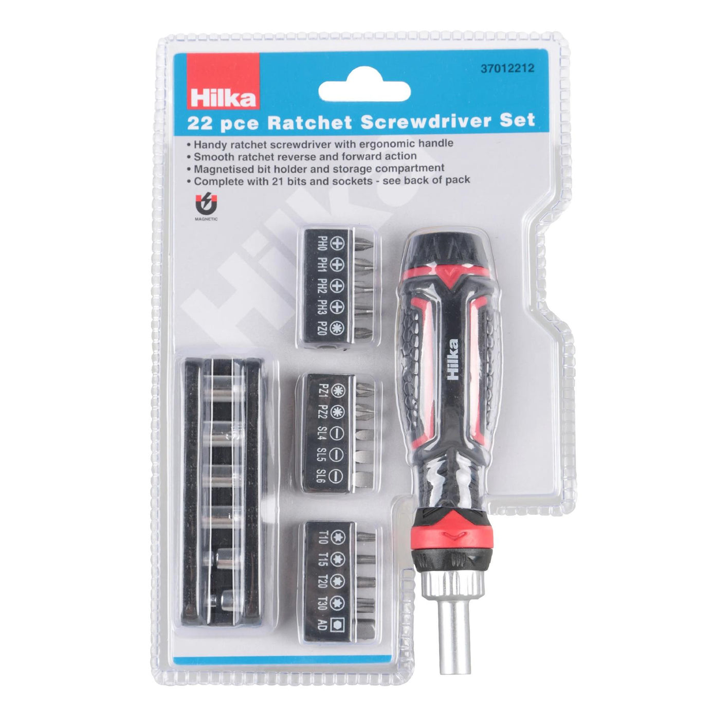 Hilka 22 Pcs Ratchet Screwdriver Set DIY Tool Kit Repair Precision Hand Tools