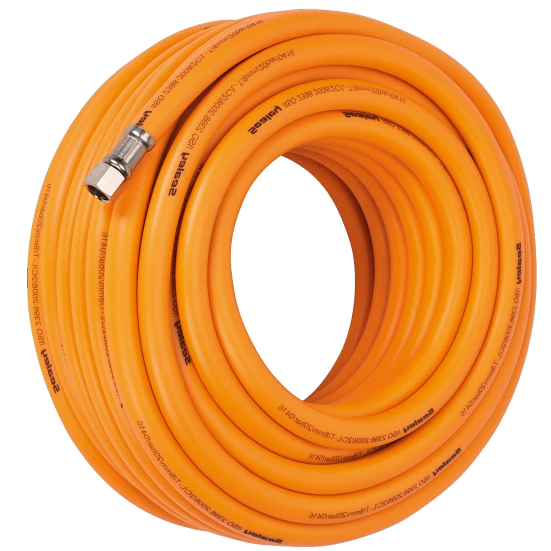 Sealey Air Hose 20m x 8mm Hybrid High-Visibility 1/4"BSP Unions