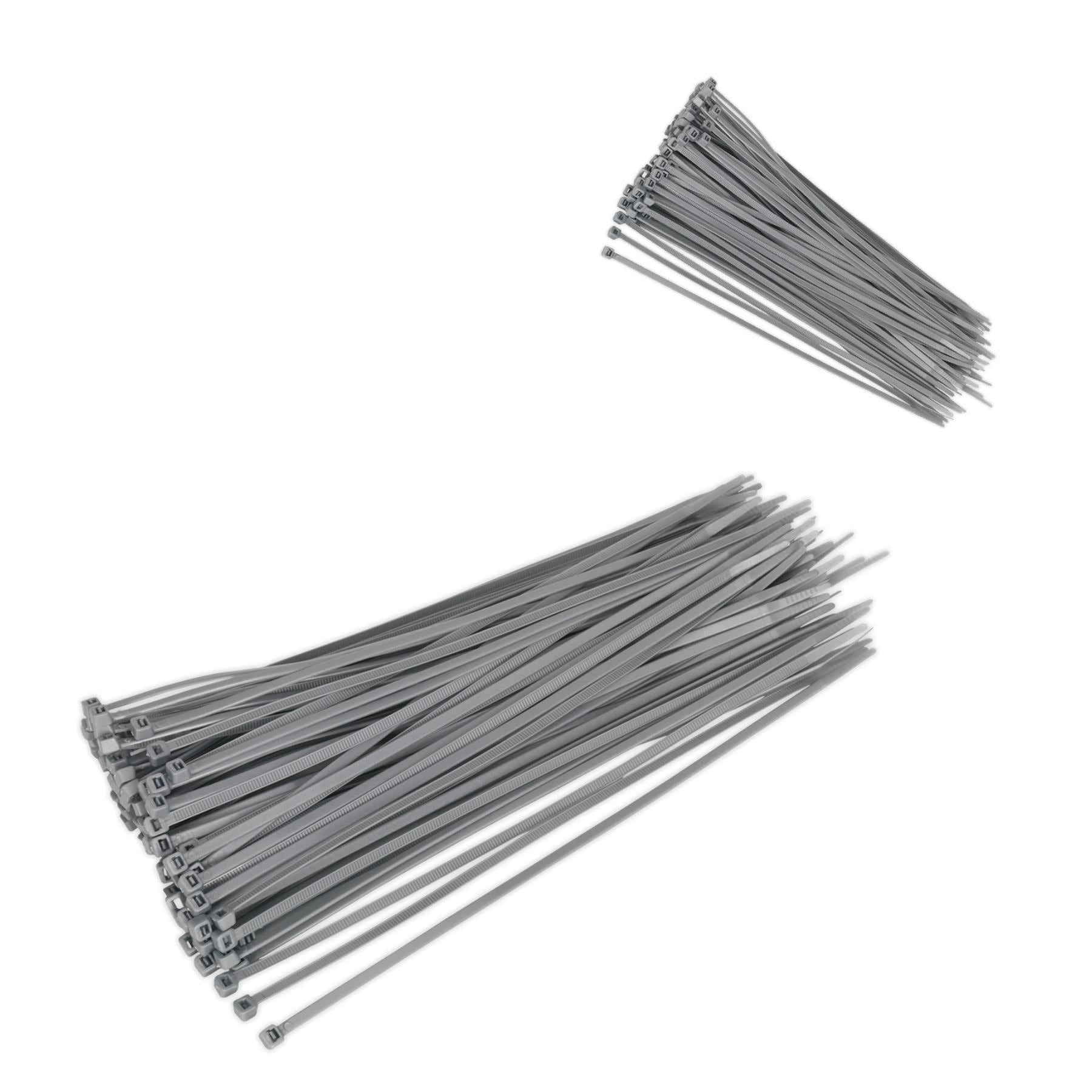 Sealey Cable Tie 300 x 4.8mm Silver Pack of 100