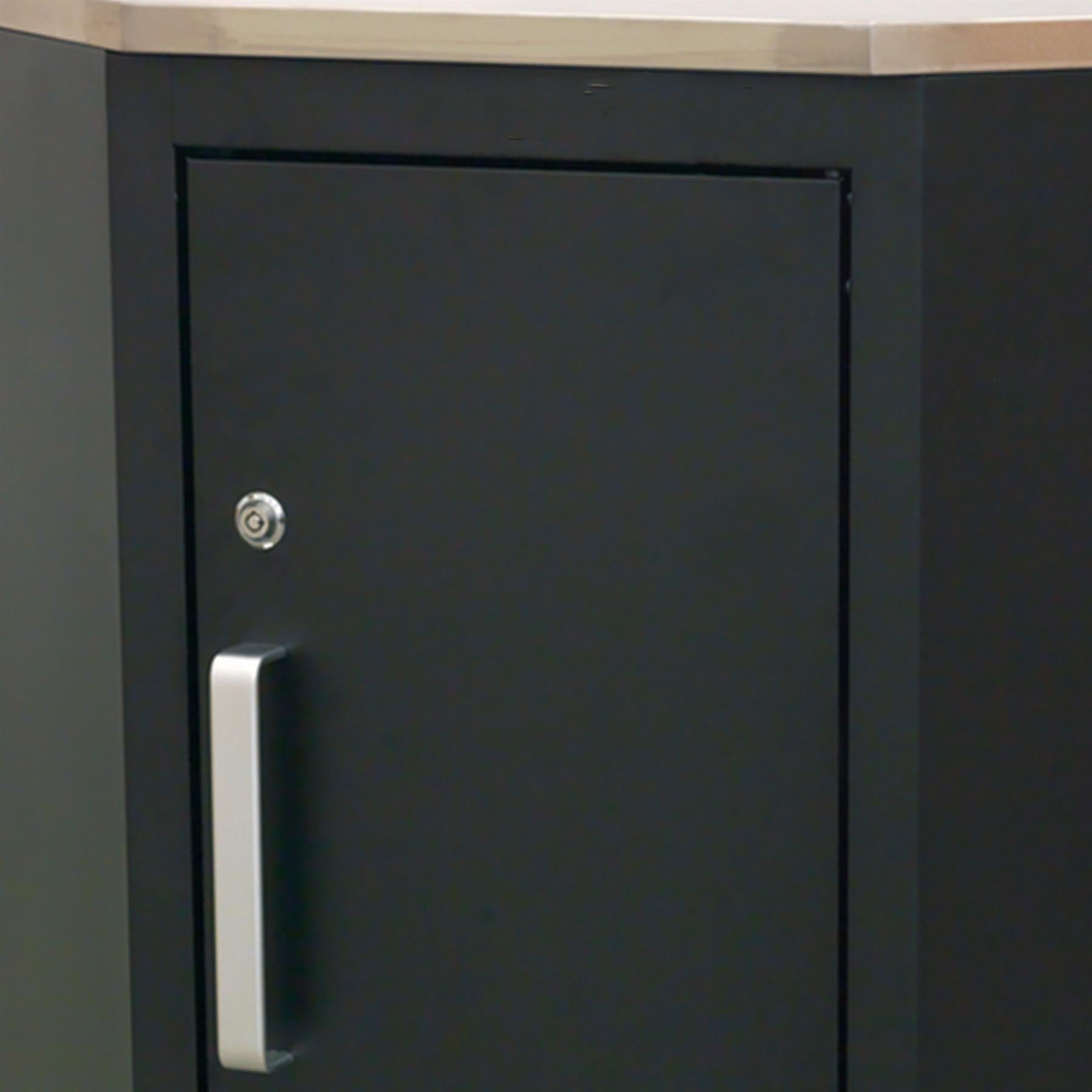 Sealey Stainless Steel Corner Worktop Floor Cabinet. 930mm