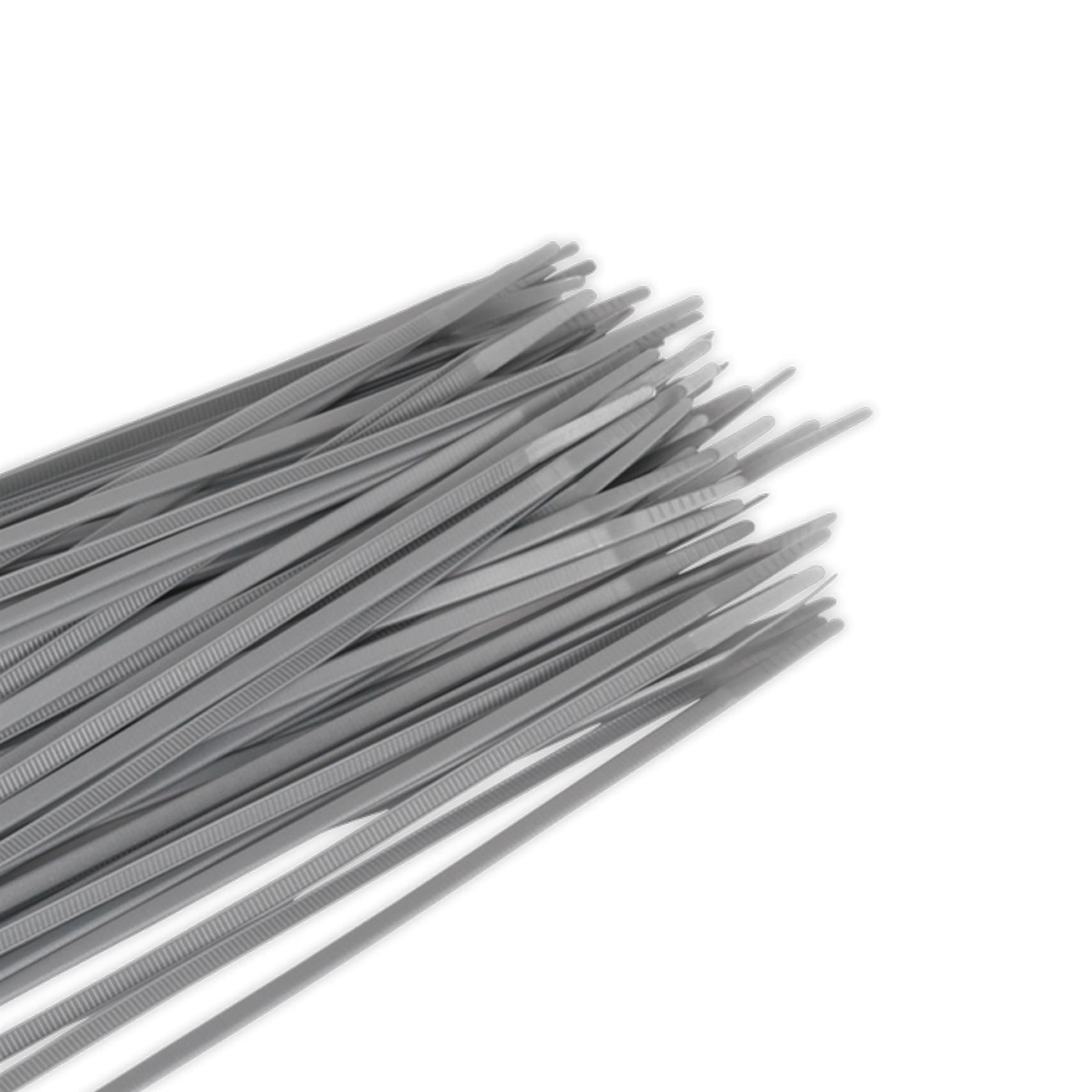 Sealey Cable Tie 300 x 4.8mm Silver Pack of 100