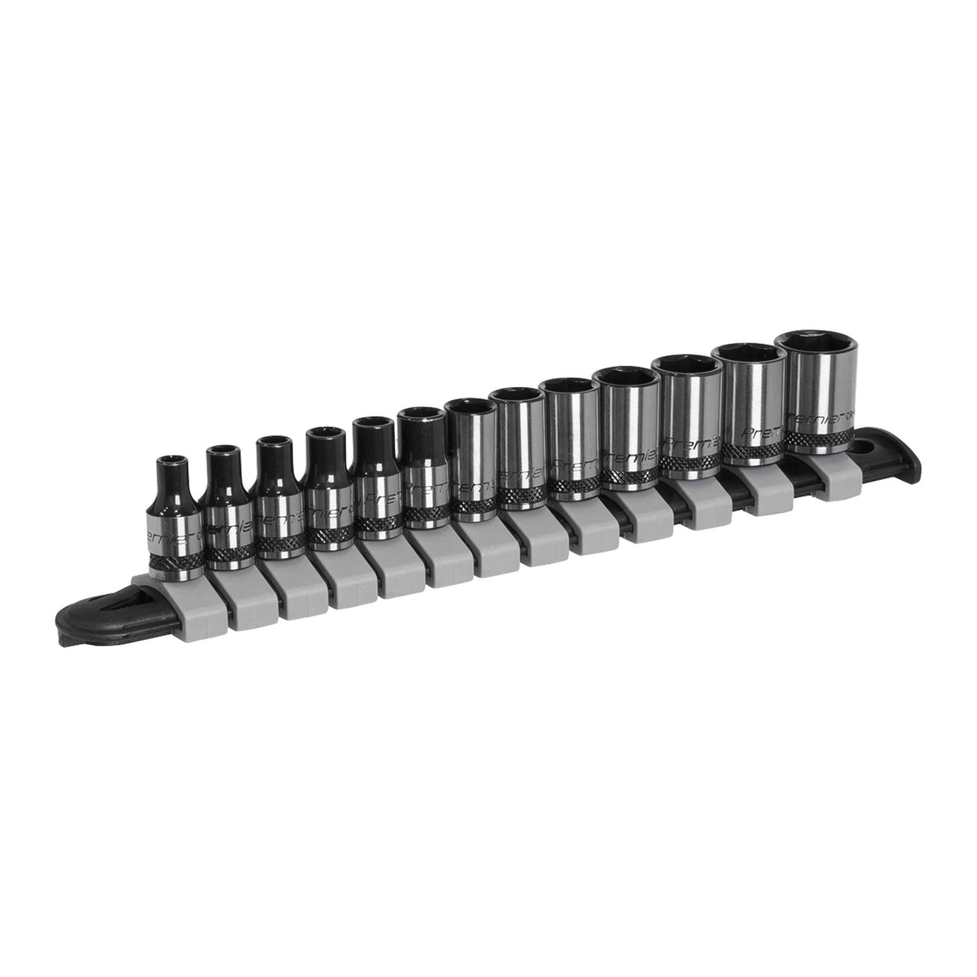 Sealey Socket Set 13pc 1/4"Sq Drive Metric - Black Series