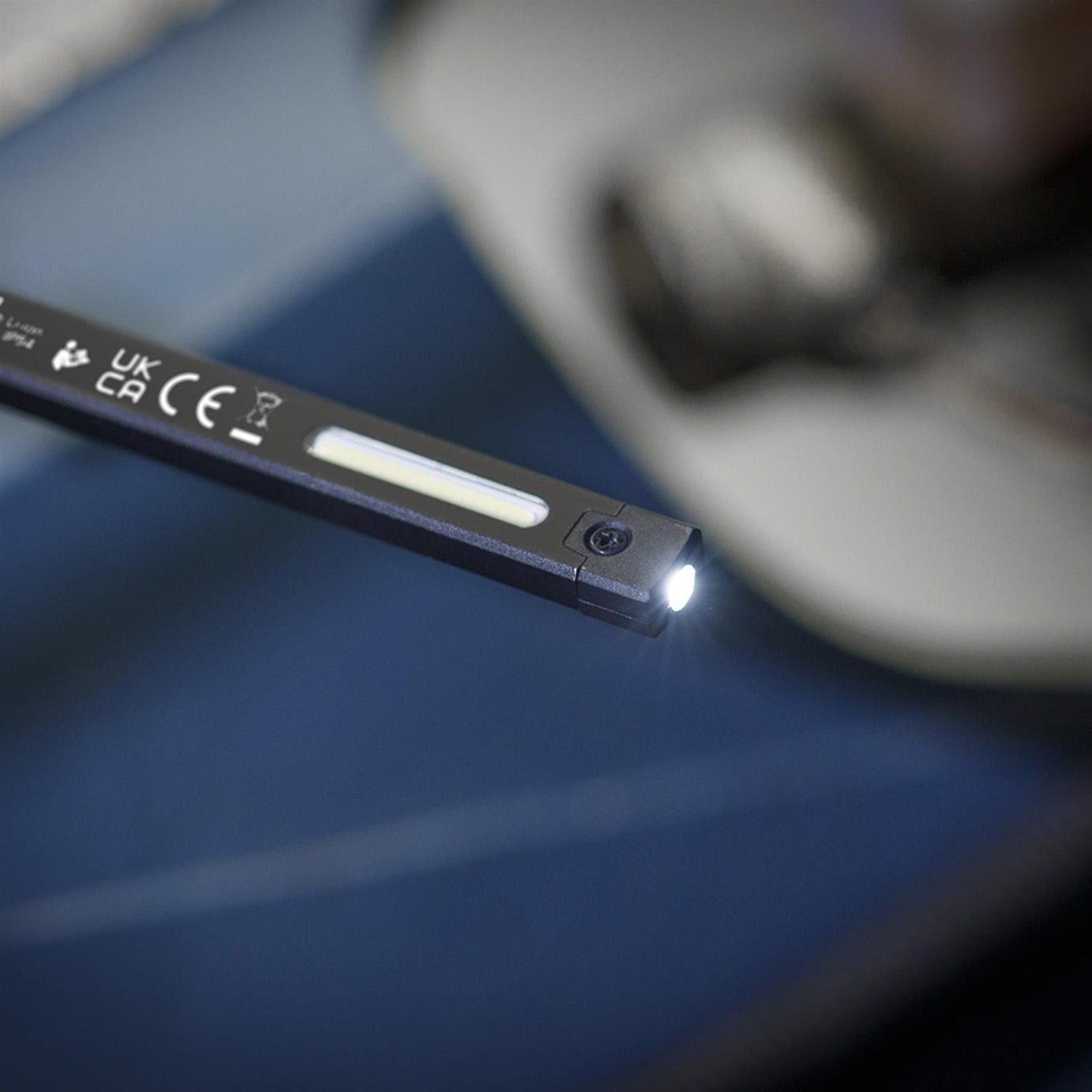 Sealey R/Charge Slim Folding Pocket Light 2 COB & 1 SMD LED - Blue