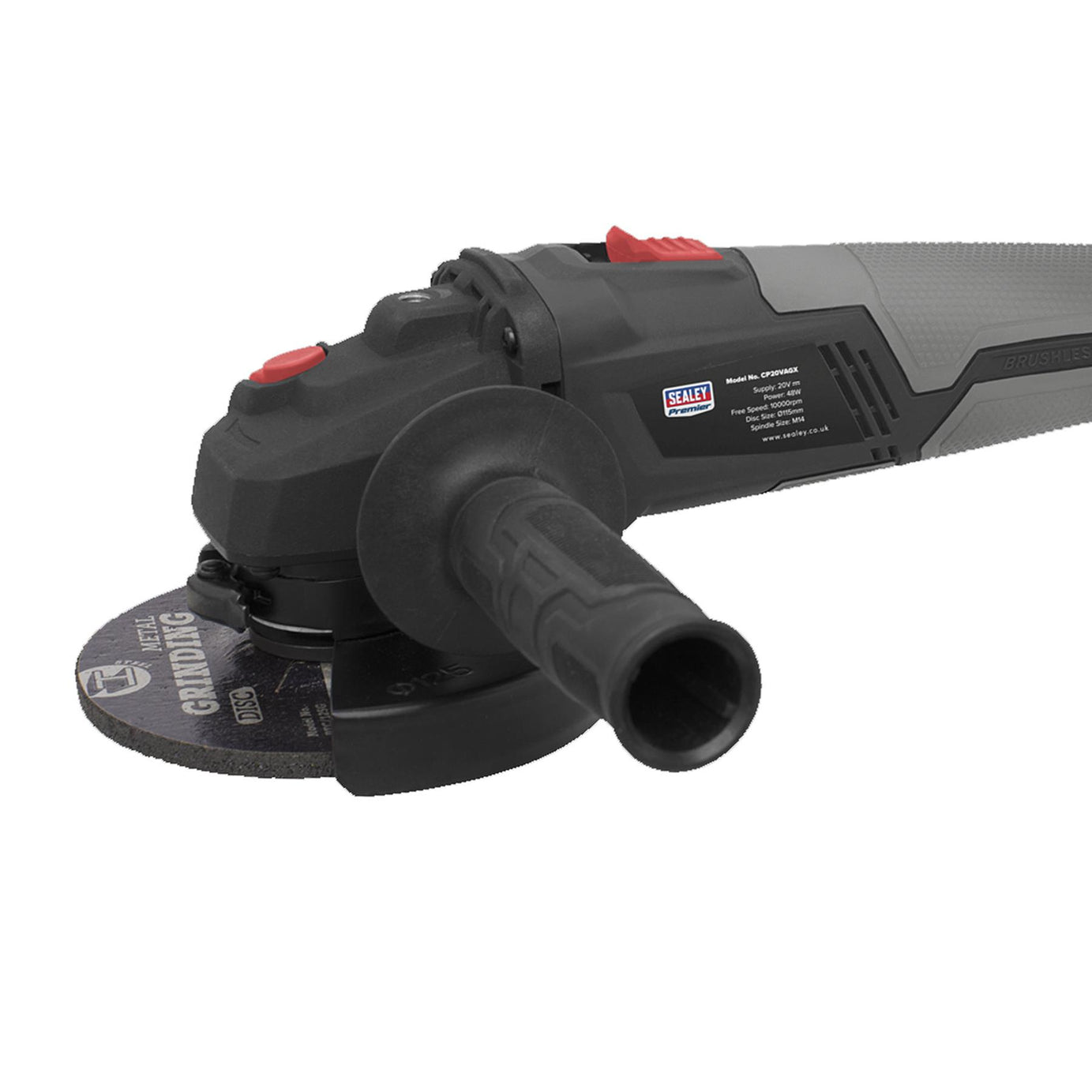 Sealey Brushless Angle Grinder 115mm 20V - Body Only