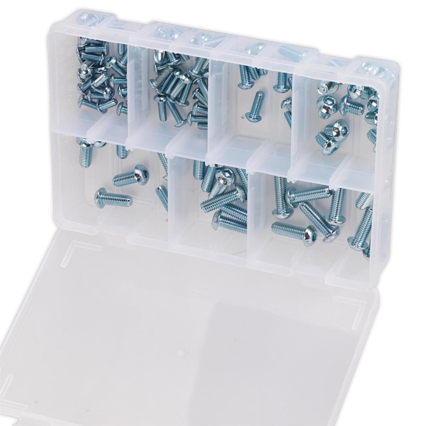 Sealey 108pcs Assorted M5-M10 Stainless Steel Socket Screws Button Head High Tensile 10.9 Metric