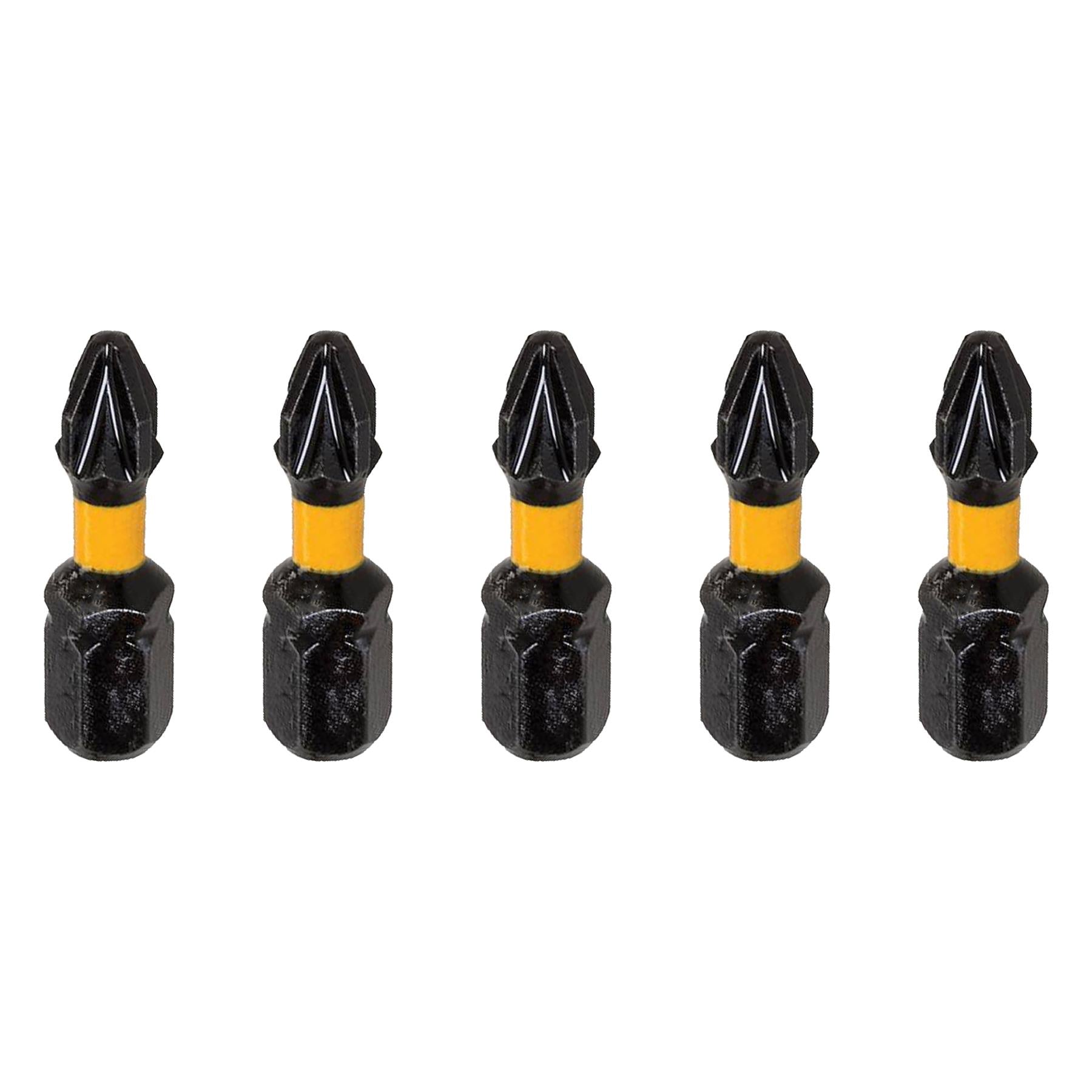 IMPACT SCREWDRIVER BITS PZ2 POZI 1 2 3 HEAD 25MM SCREW DRIVER BIT X 5