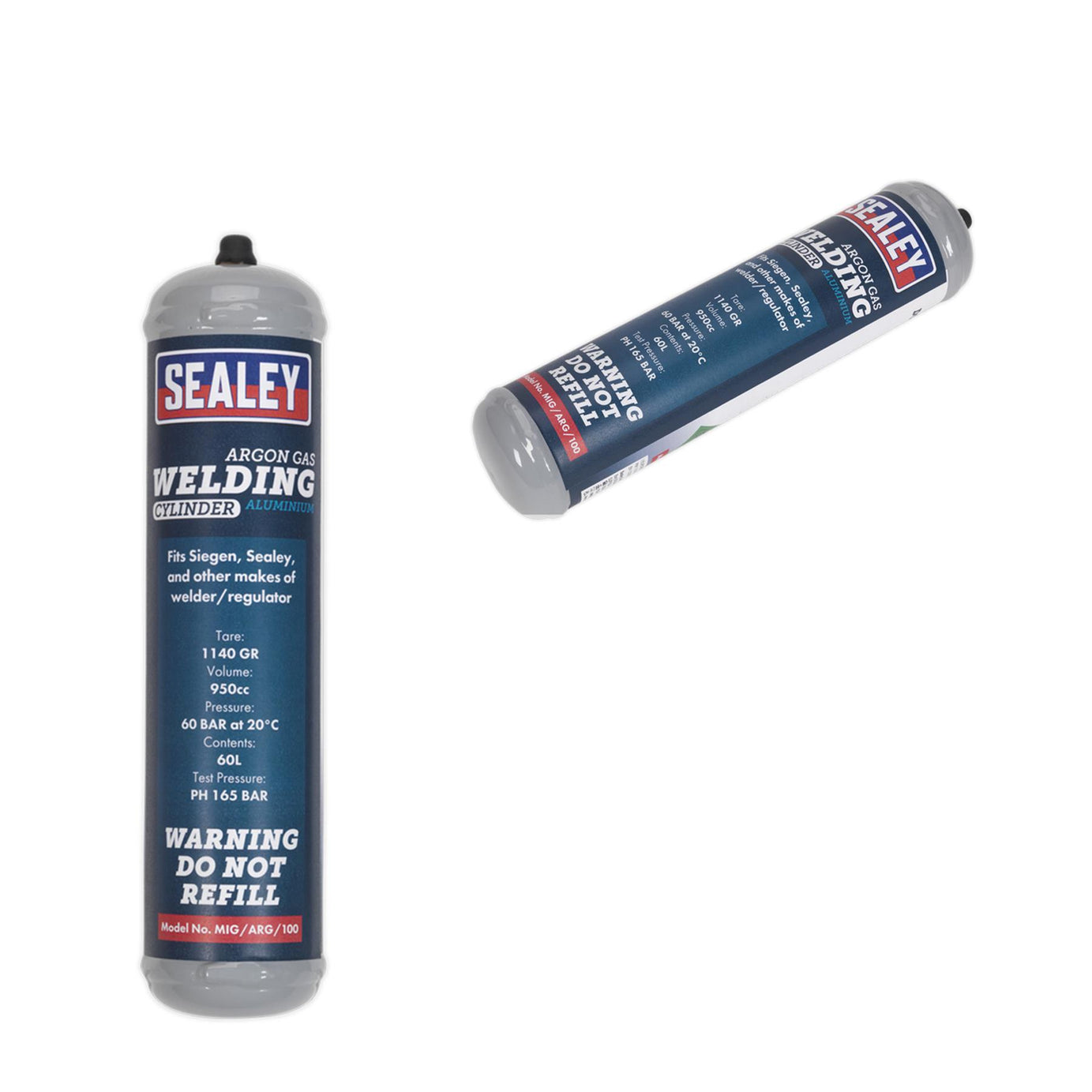 Sealey Gas Cylinder Disposable Argon 60L