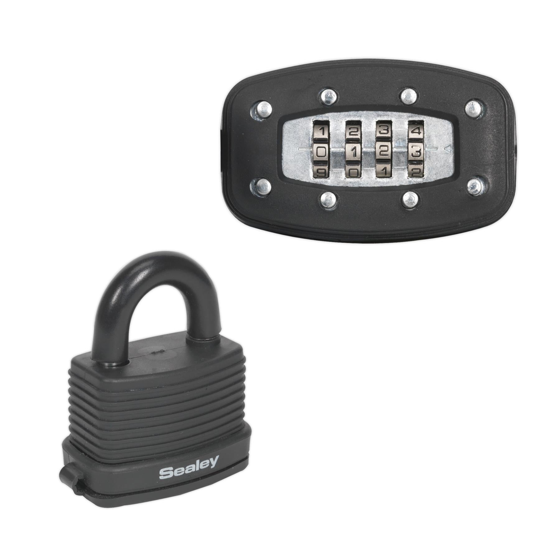 Sealey Steel Body Weatherproof Combination Padlock 48mm
