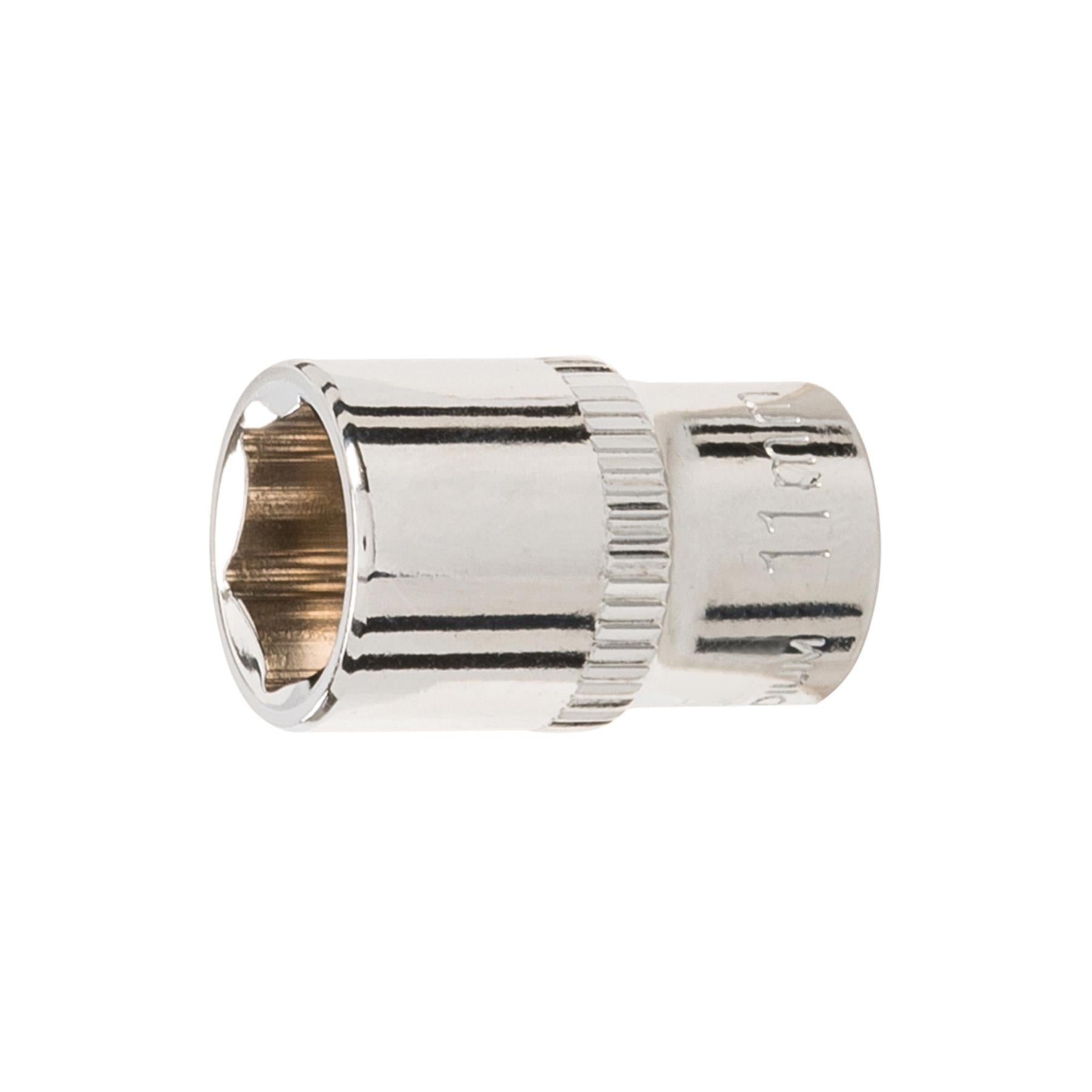 Quality Socket 1/4" Drive Metric Hex Square 11mm Individual Hex Polished Crv