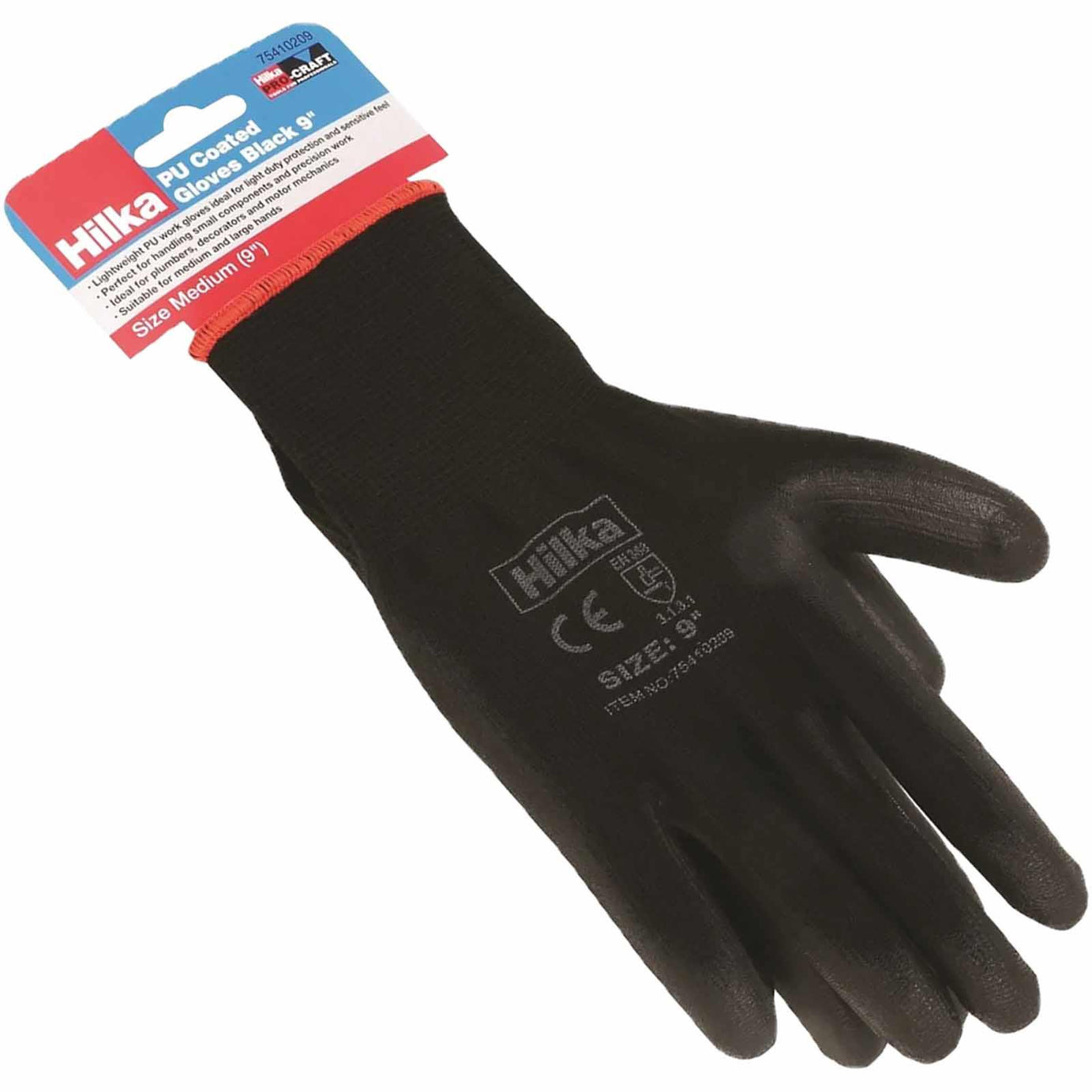 Black PU Work Gloves