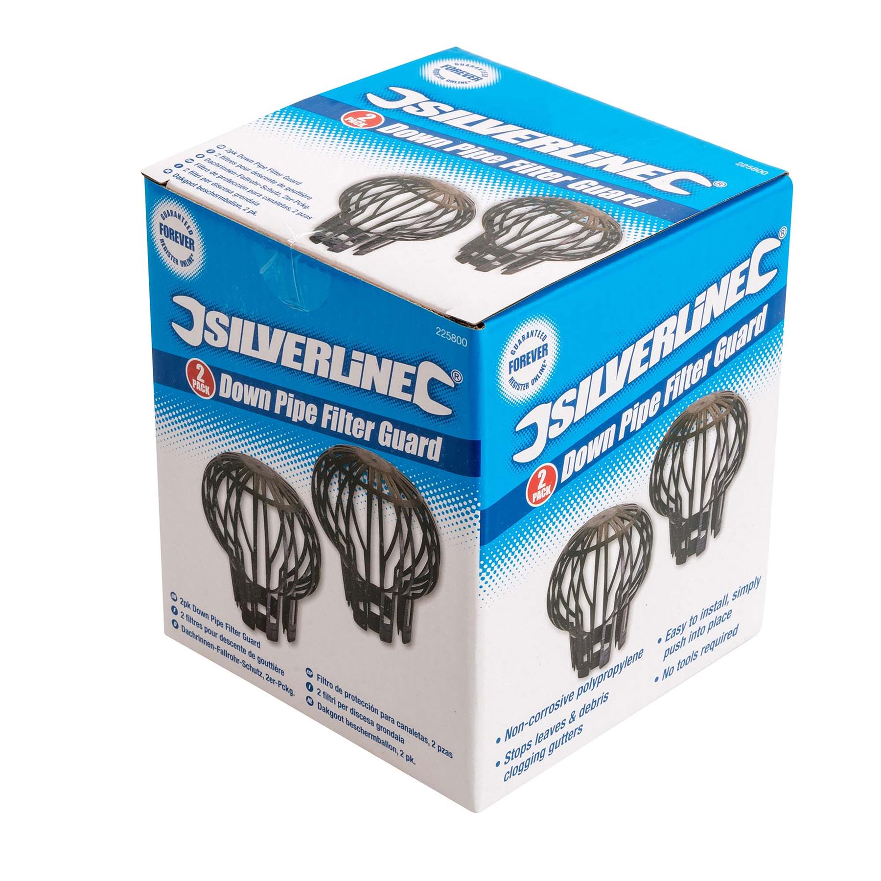 2Pk Downpipe Filter Guard Weatherproof Prevents Leaves Debris Block Easy Install