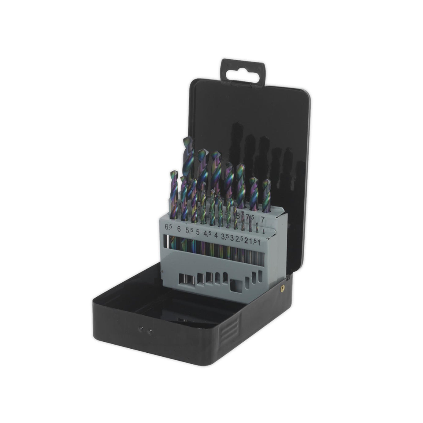 Sealey HSS Drill Bit Set 19pc Edge Ground Metric DIN 338