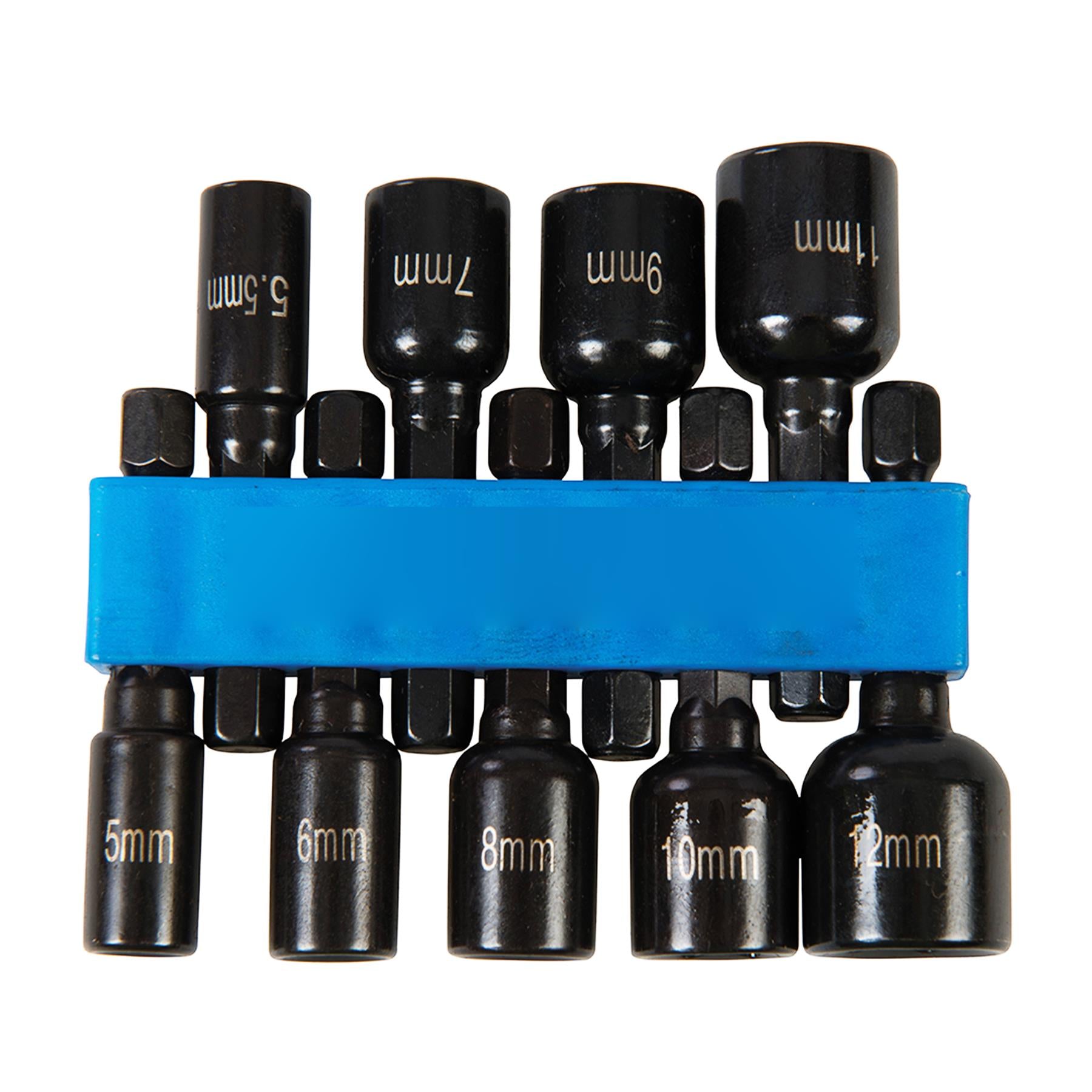 Magnetic Nut Driver Set 5  12mm Hex Drive Drill Socket Use With Power Drills