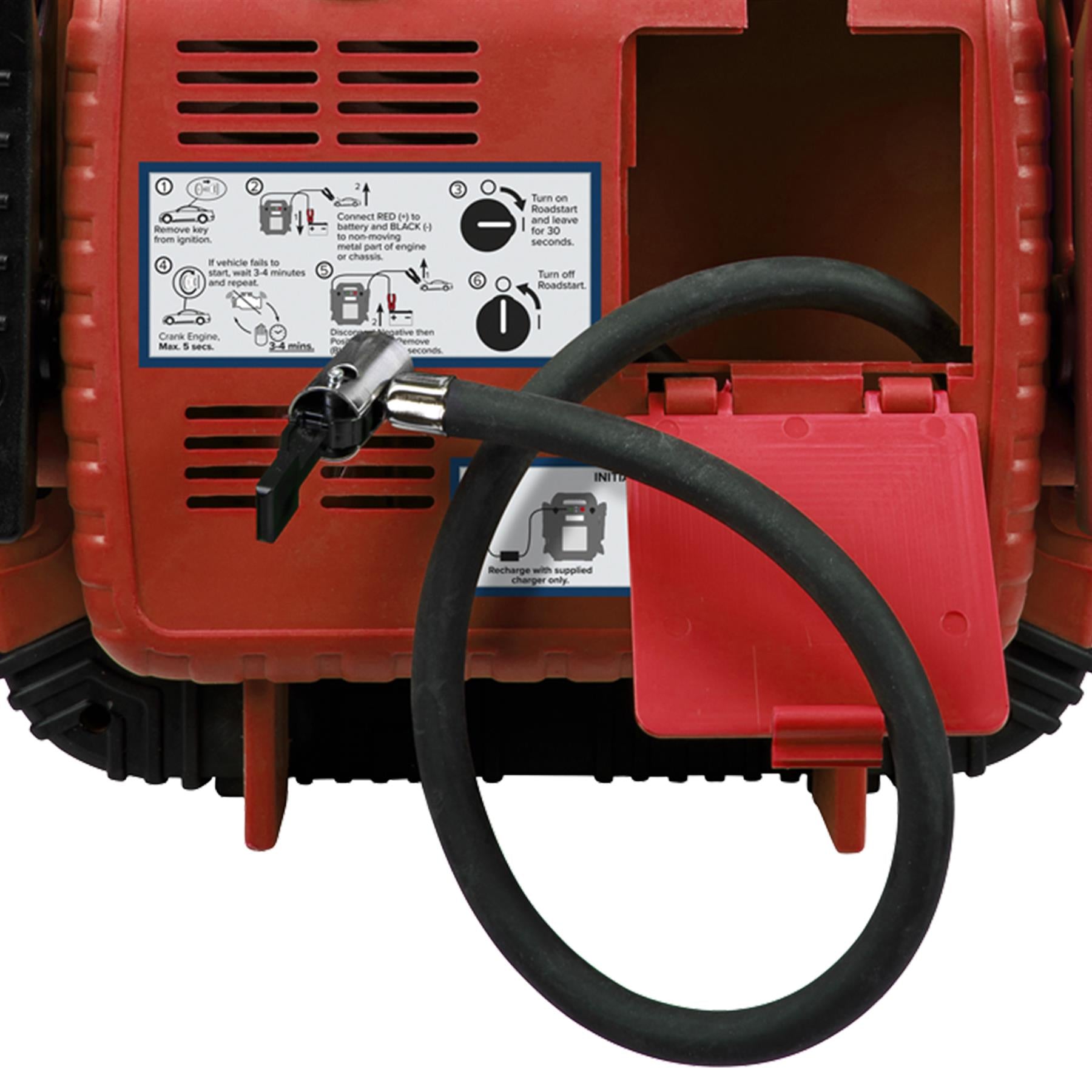 Sealey RoadStart Emergency Jump Starter with Compressor 12V 900A