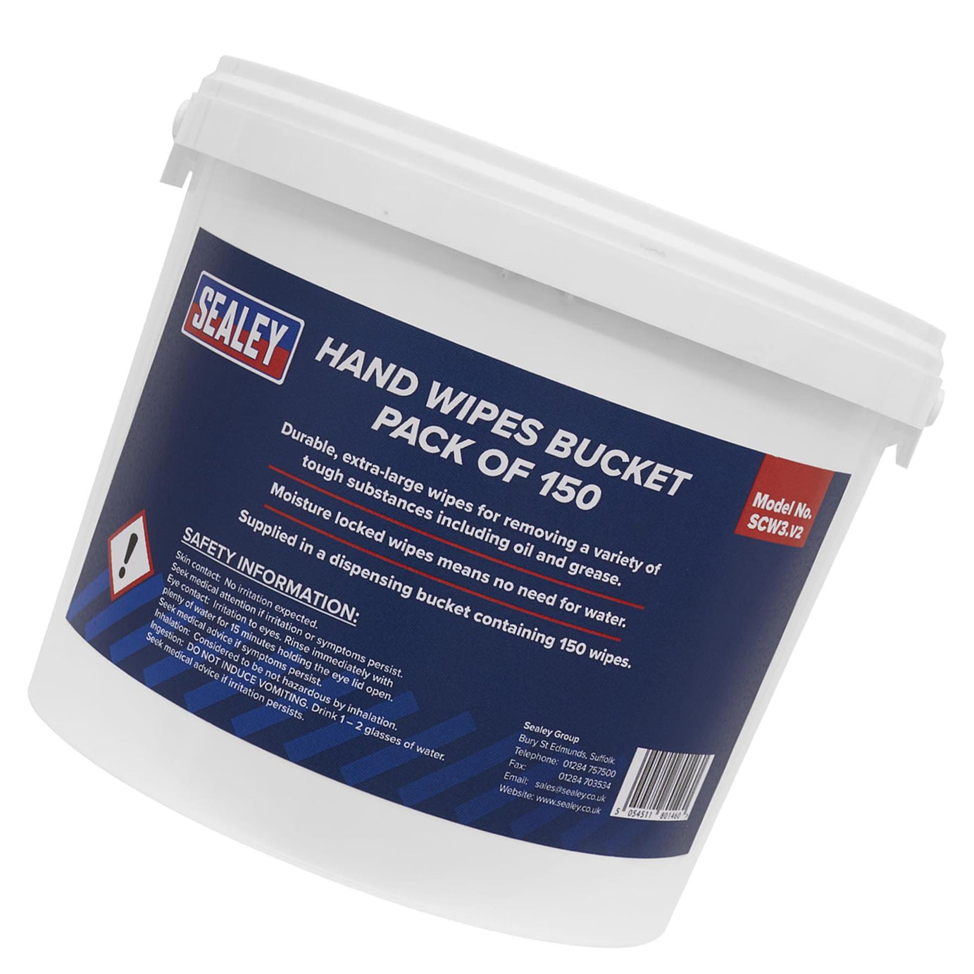 Sealey Hand Wipes Bucket Pack of 150