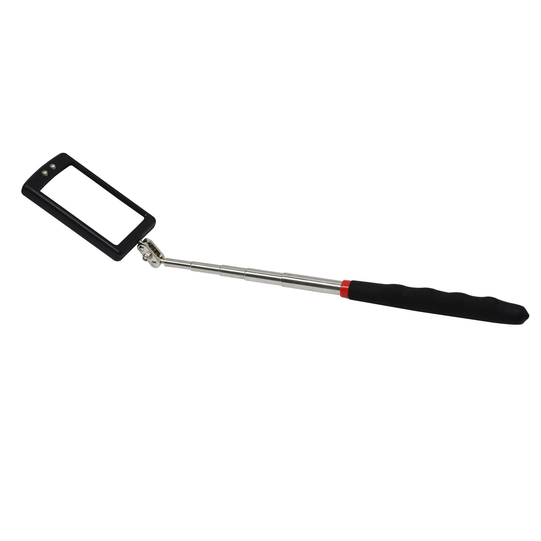 Telescopic Light Inspection Mirror With 2 Bright LED Grip Extends 29-87cm